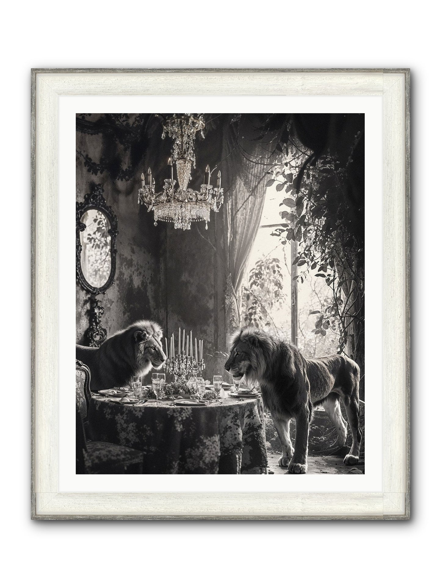 If I'm Lyin' Framed Print - Driftwood White 32x40