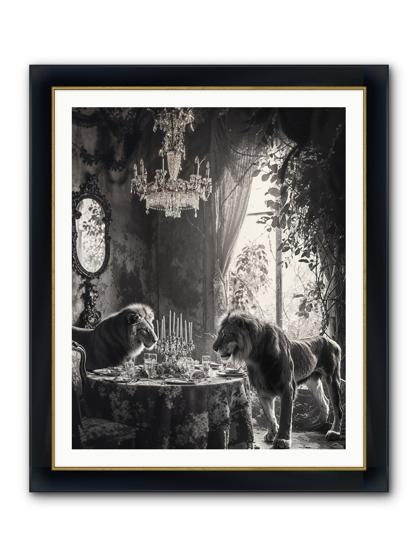 If I'm Lyin' Framed Print - Wide Black w/Gold 32x40