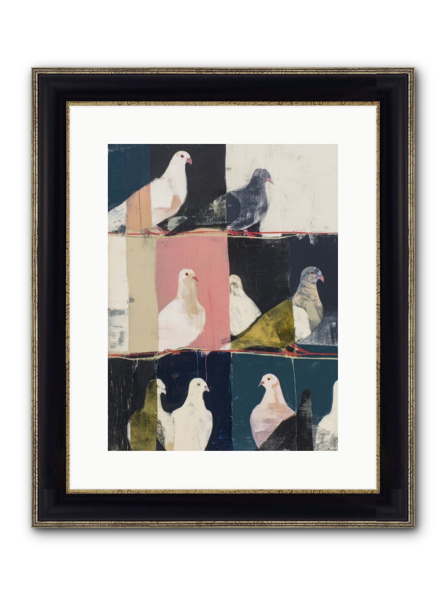 Illuminated Framed Print - Black & Gold 12x16