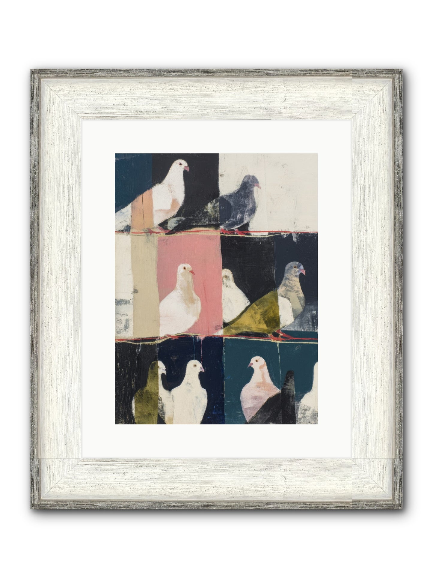 Illuminated Framed Print - Driftwood White 12x16