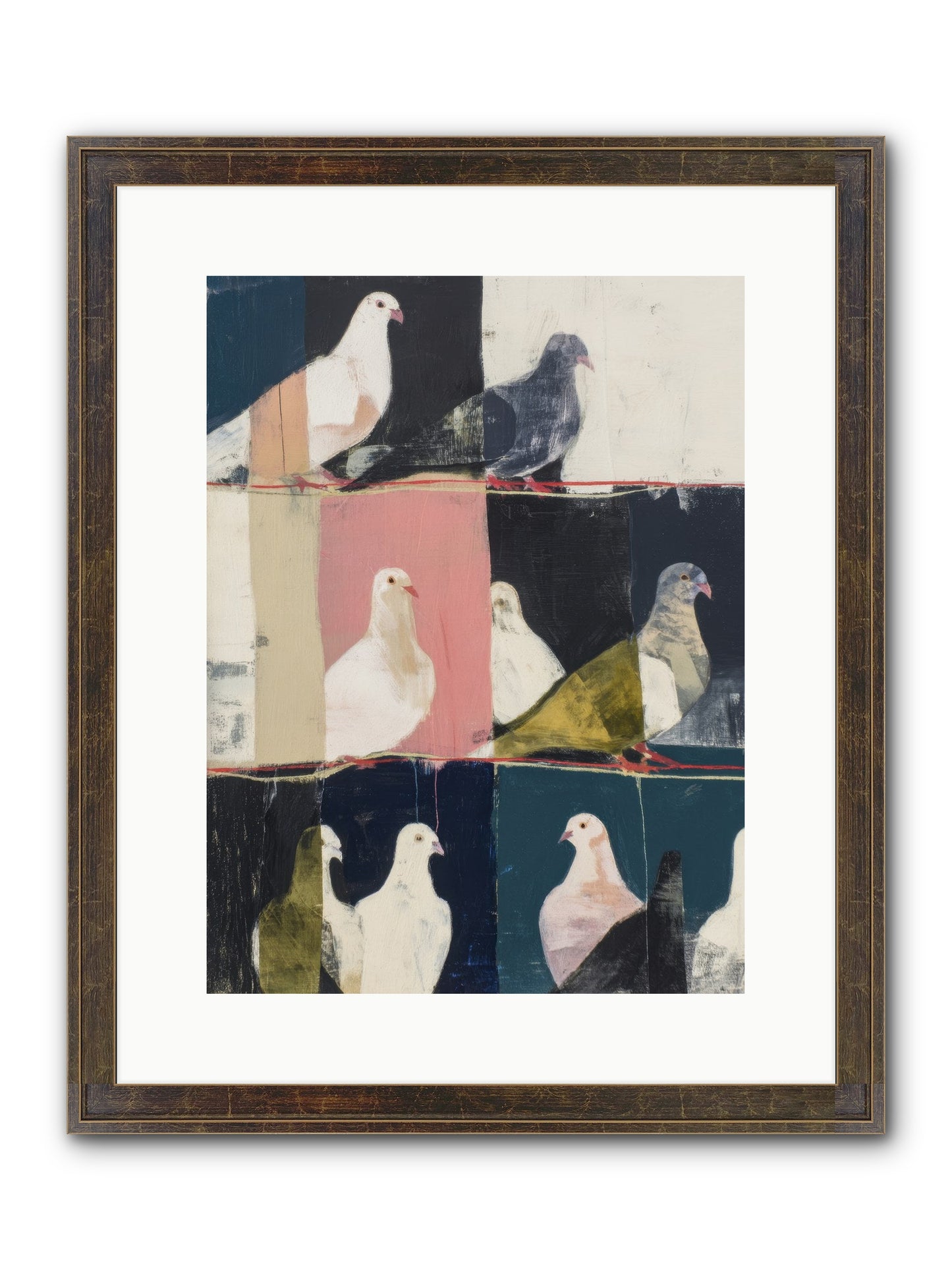 Illuminated Framed Print - Slimwoods Black/Gold 12x16