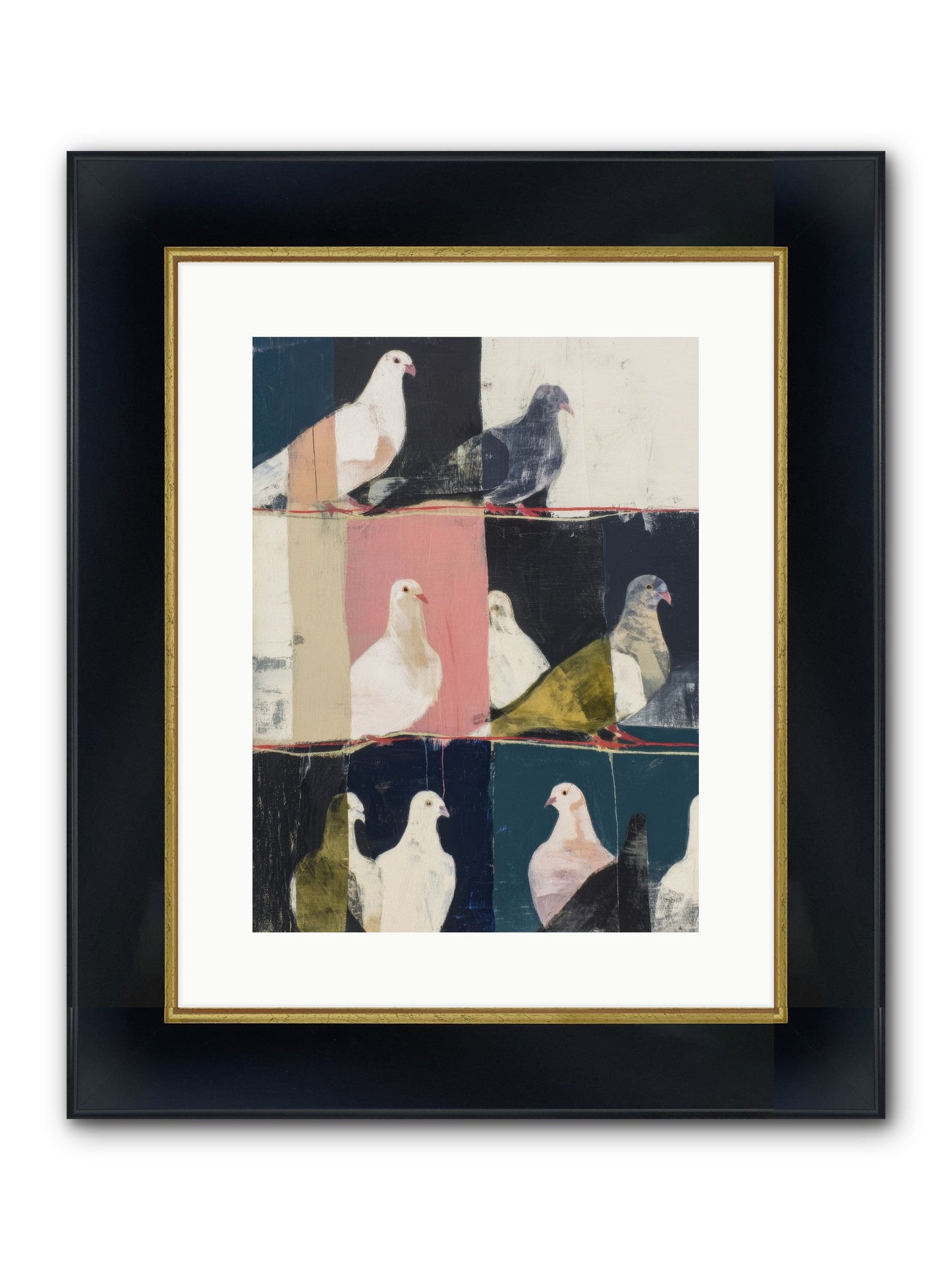 Illuminated Framed Print - Wide Black w/Gold 12x16