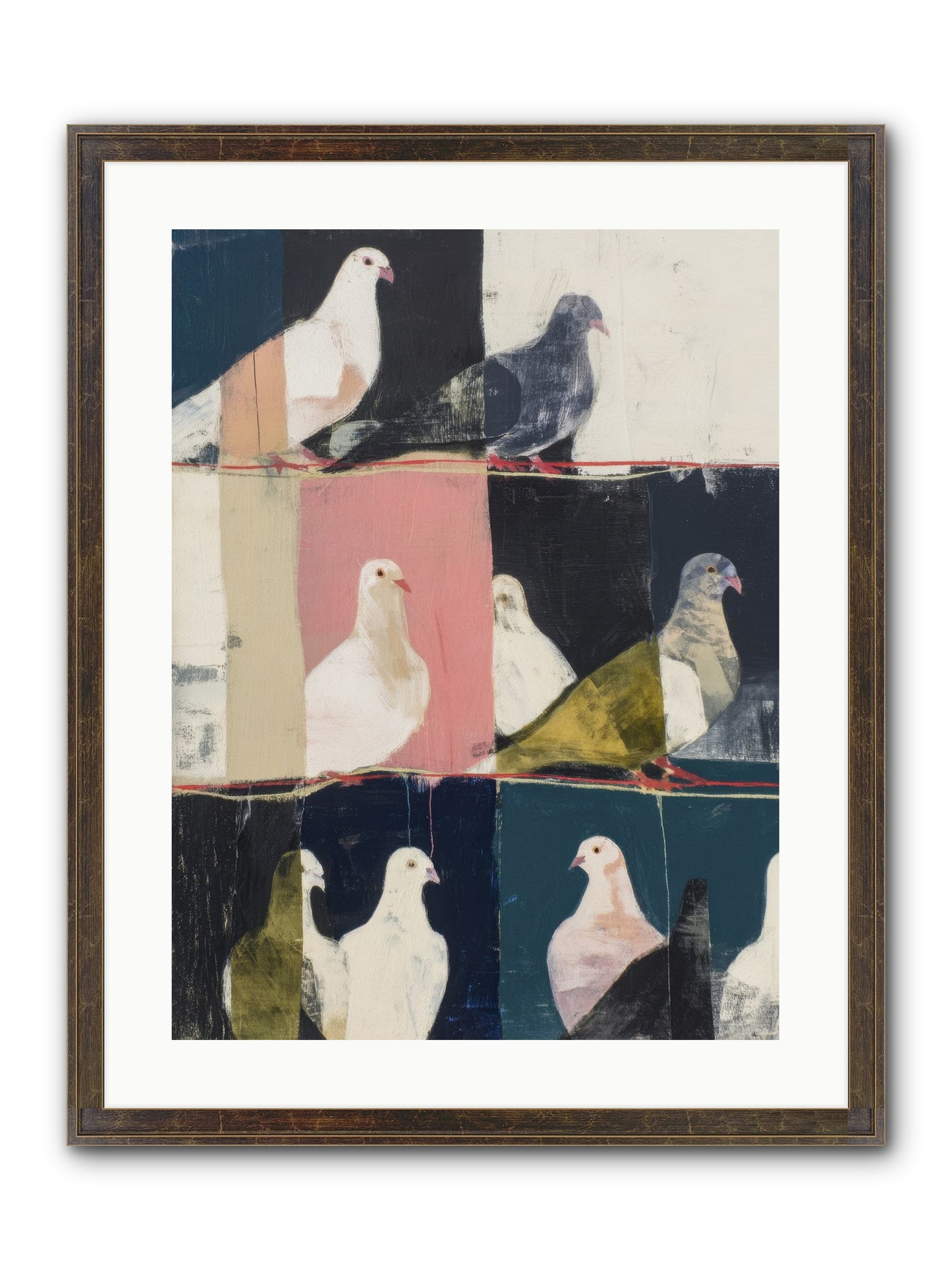 Illuminated Framed Print - Slimwoods Black/Gold 18x24