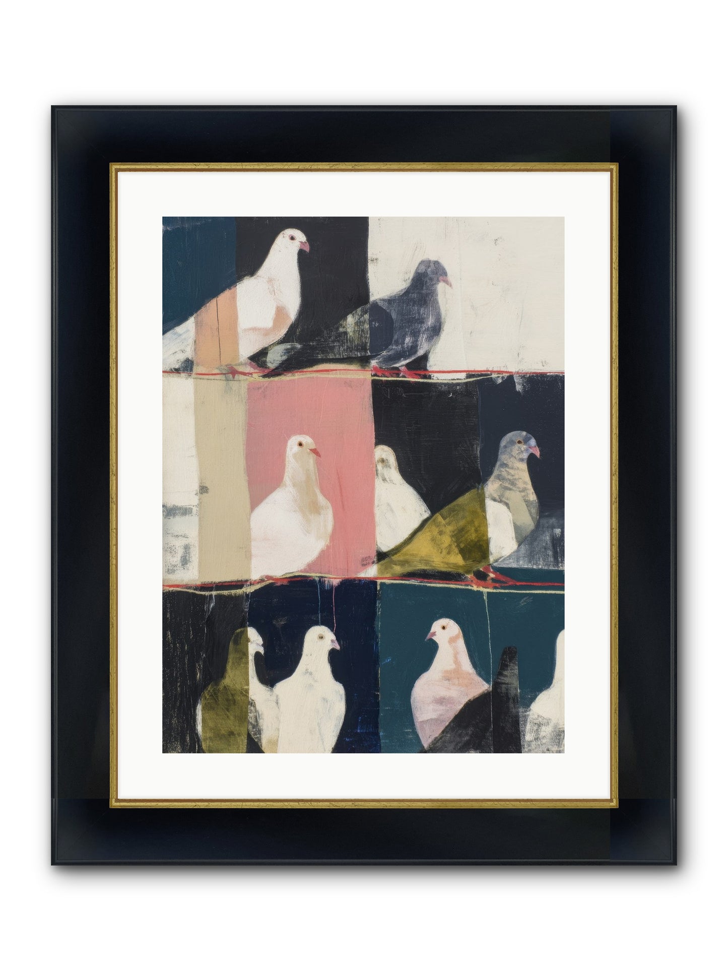 Illuminated Framed Print - Wide Black w/Gold 18x24
