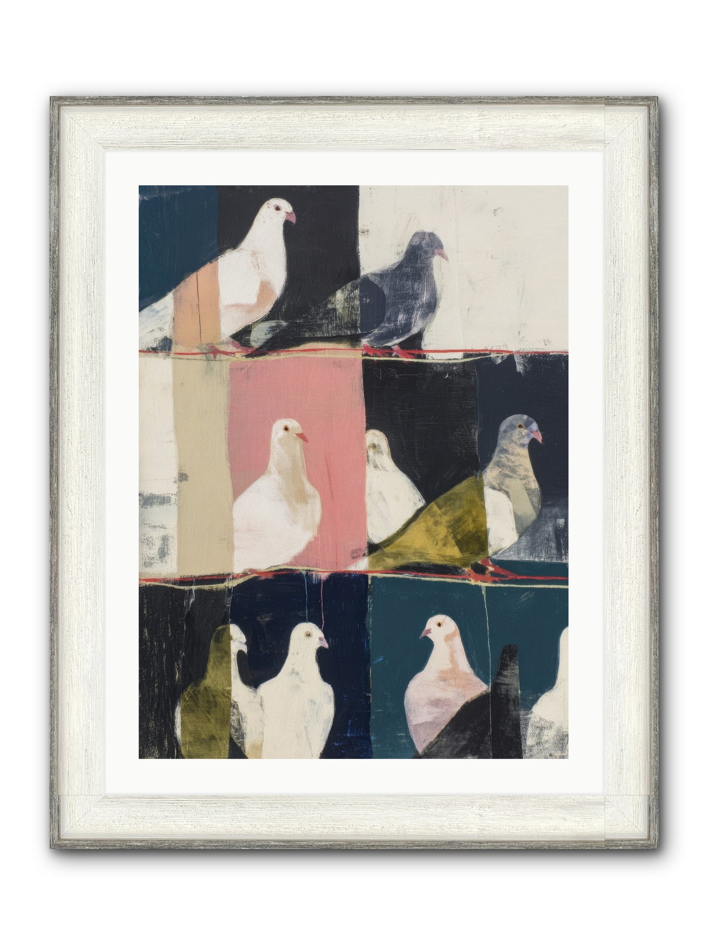 Illuminated Framed Print - Driftwood White 24x32