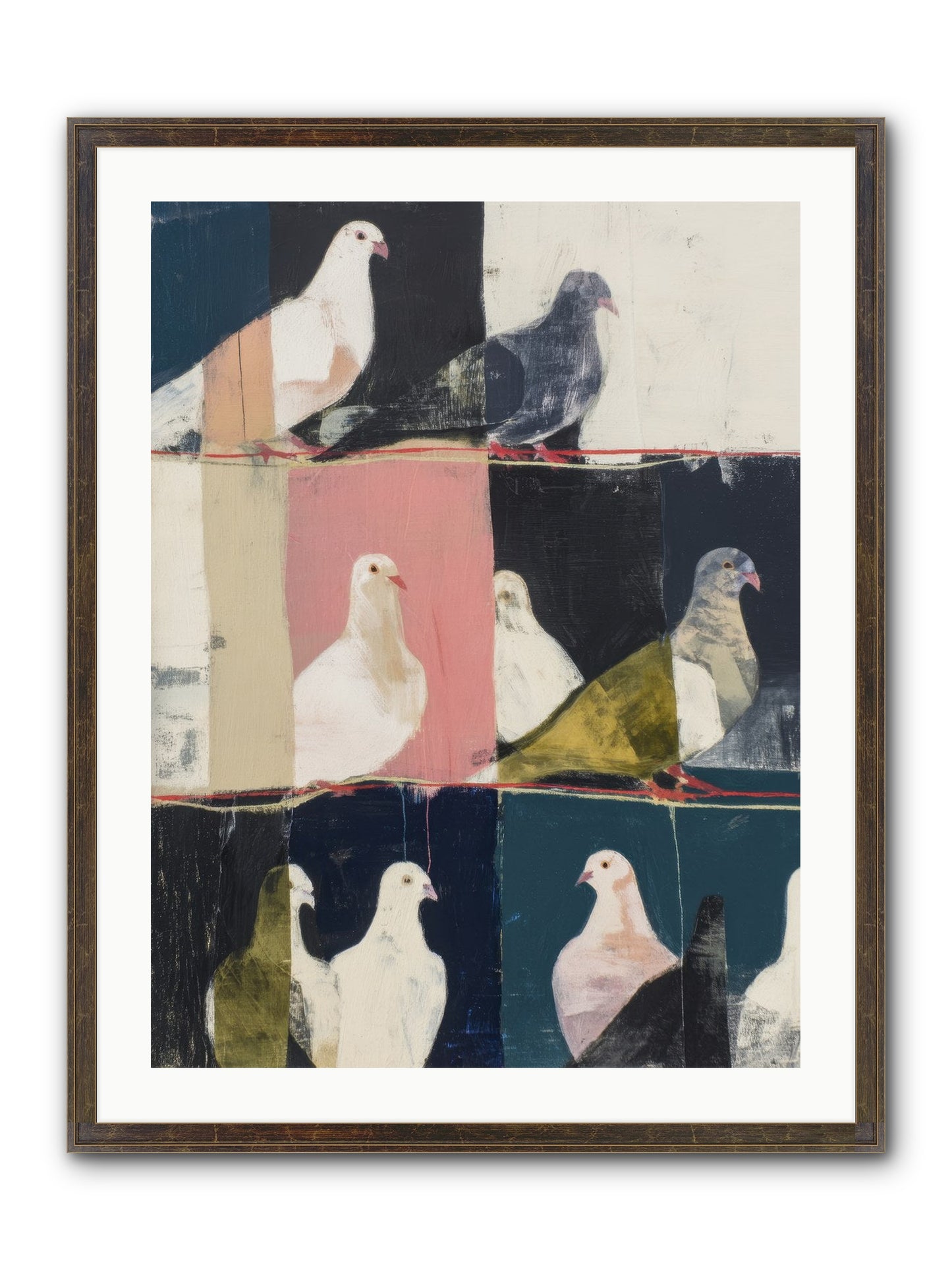Illuminated Framed Print - Slimwoods Black/Gold 24x32