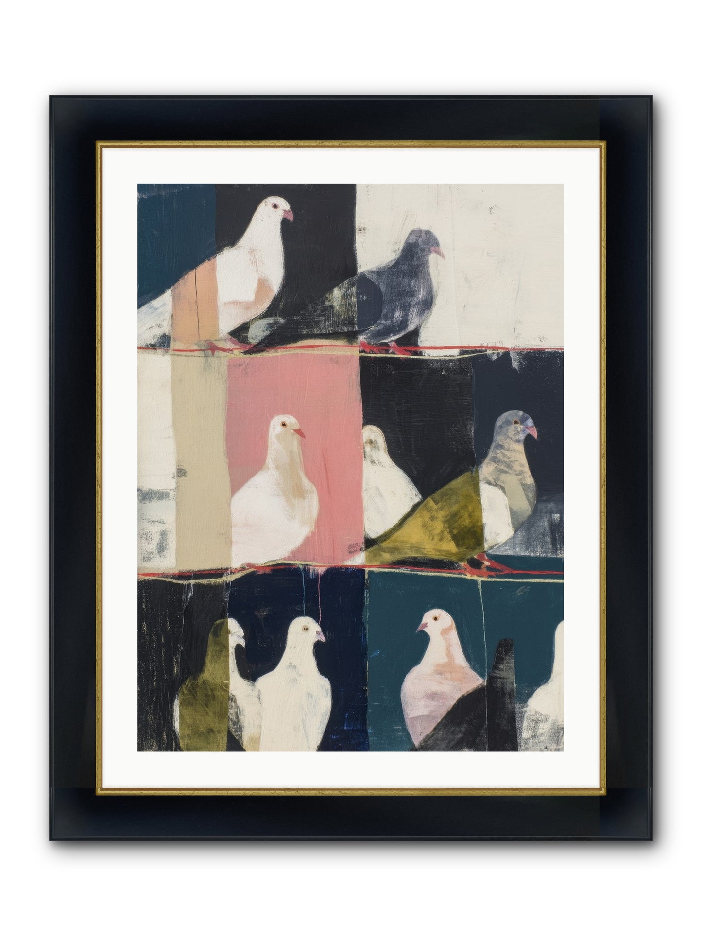 Illuminated Framed Print - Wide Black w/Gold 24x32
