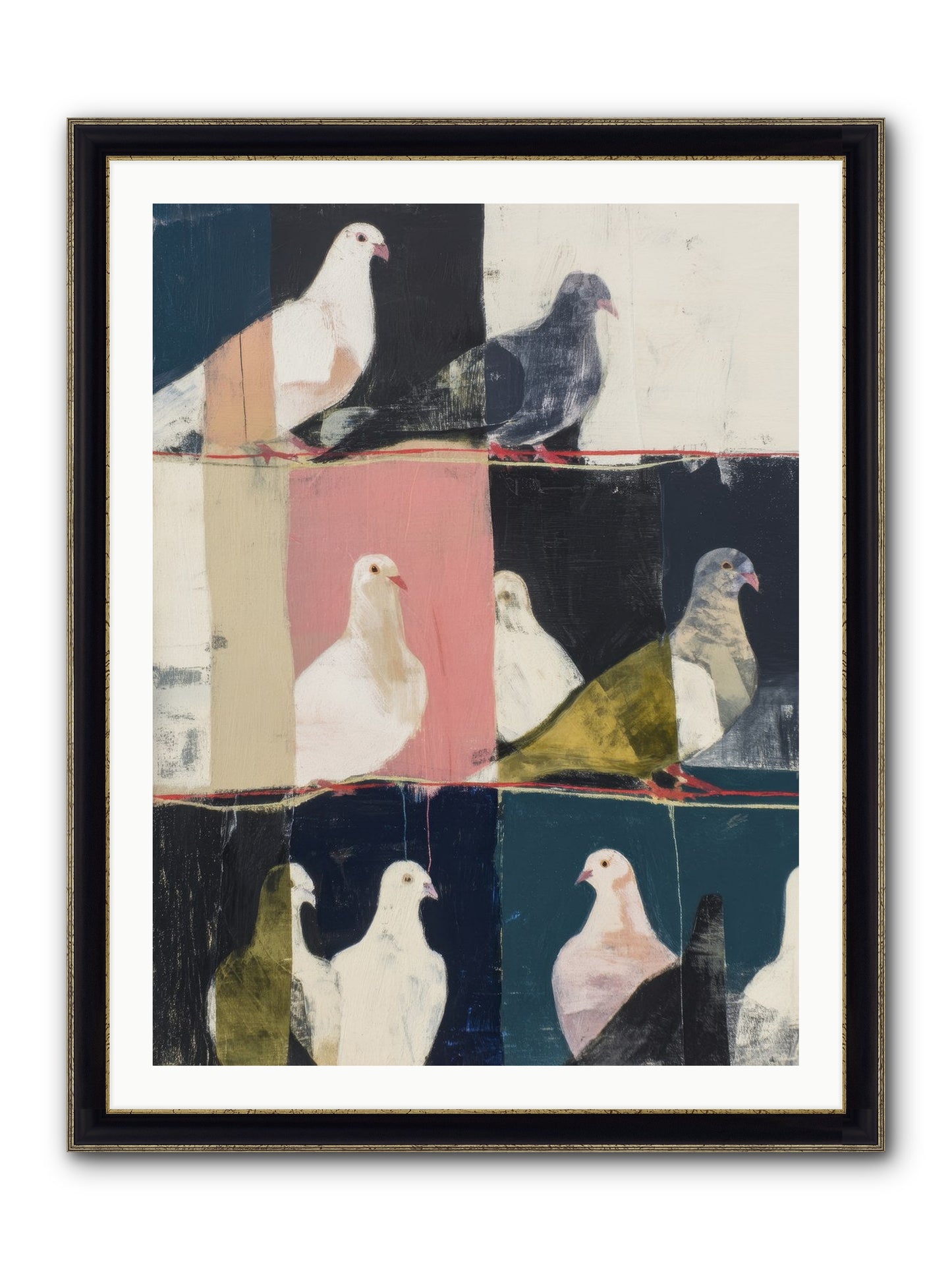 Illuminated Framed Print - Black & Gold 30x40
