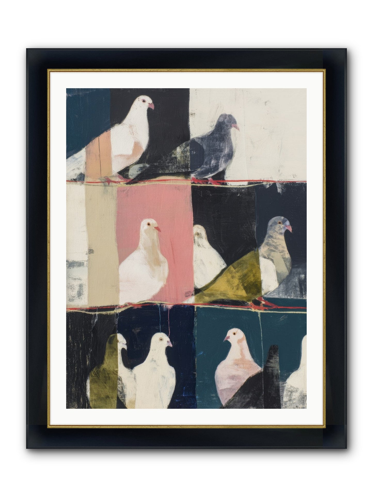 Illuminated Framed Print - Wide Black w/Gold 30x40