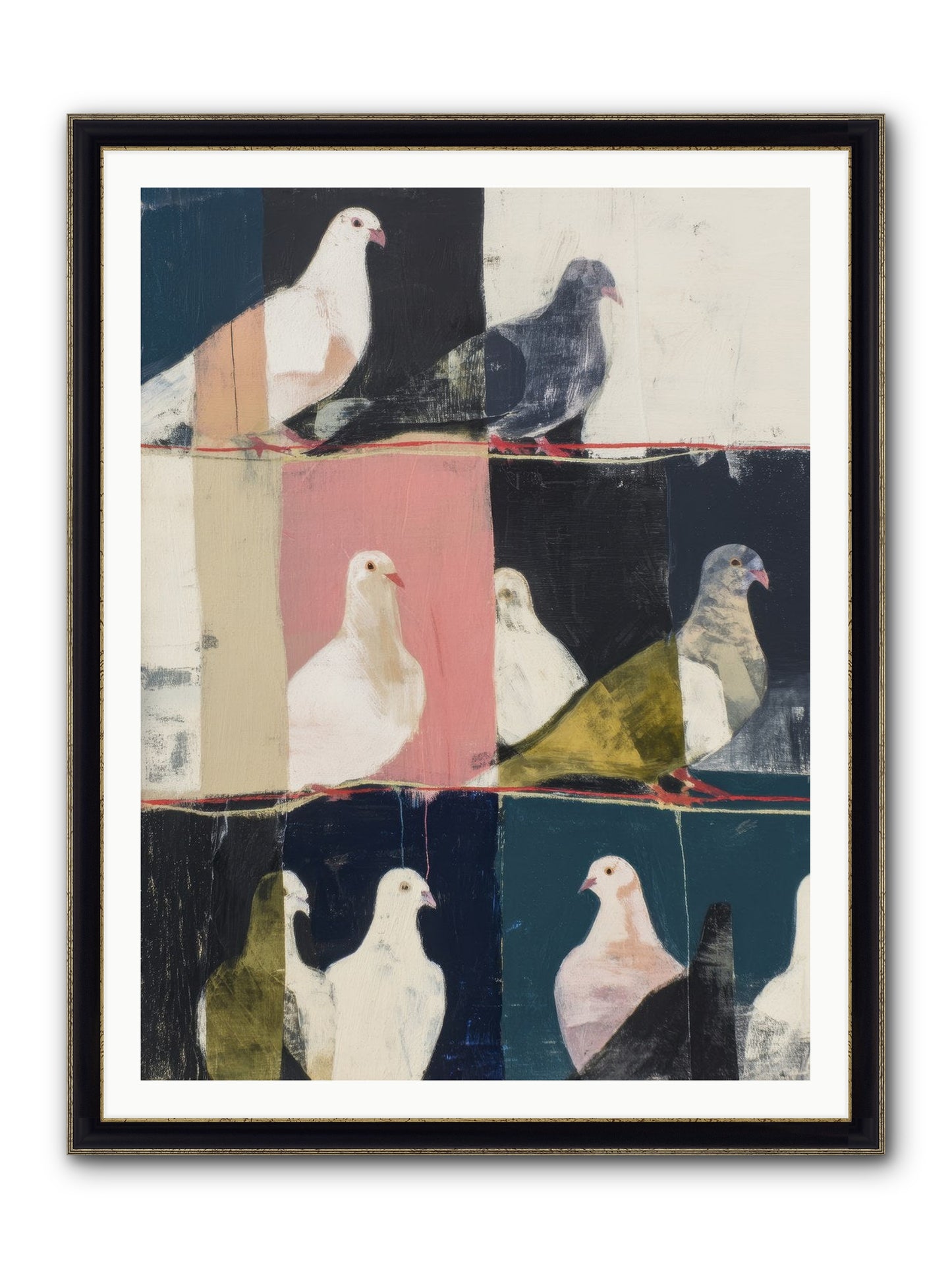 Illuminated Framed Print - Black & Gold 36x48