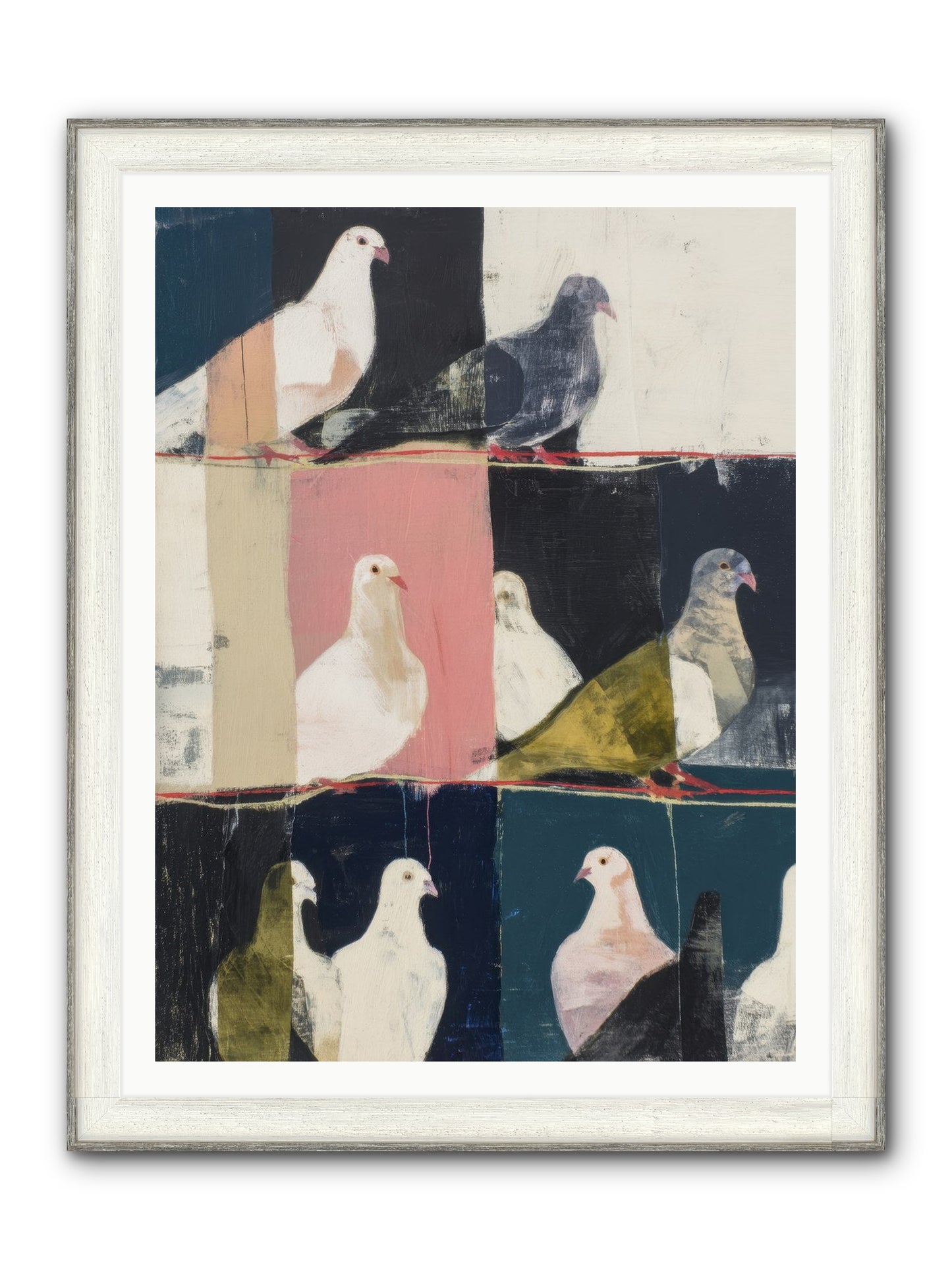 Illuminated Framed Print - Driftwood White 36x48