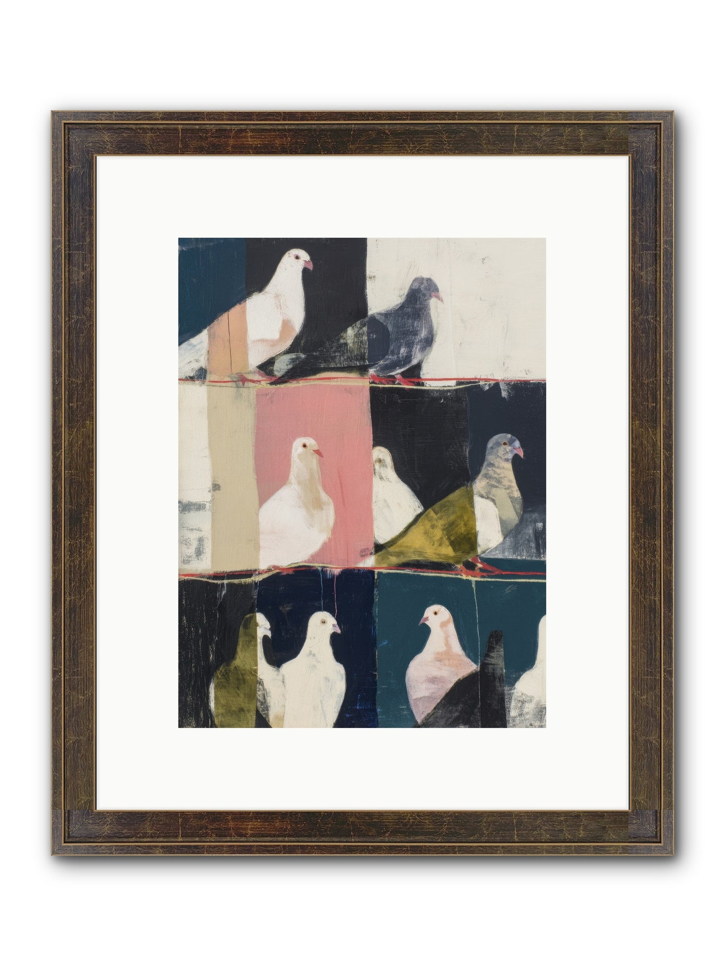 Illuminated Framed Print - Slimwoods Black/Gold 9x12