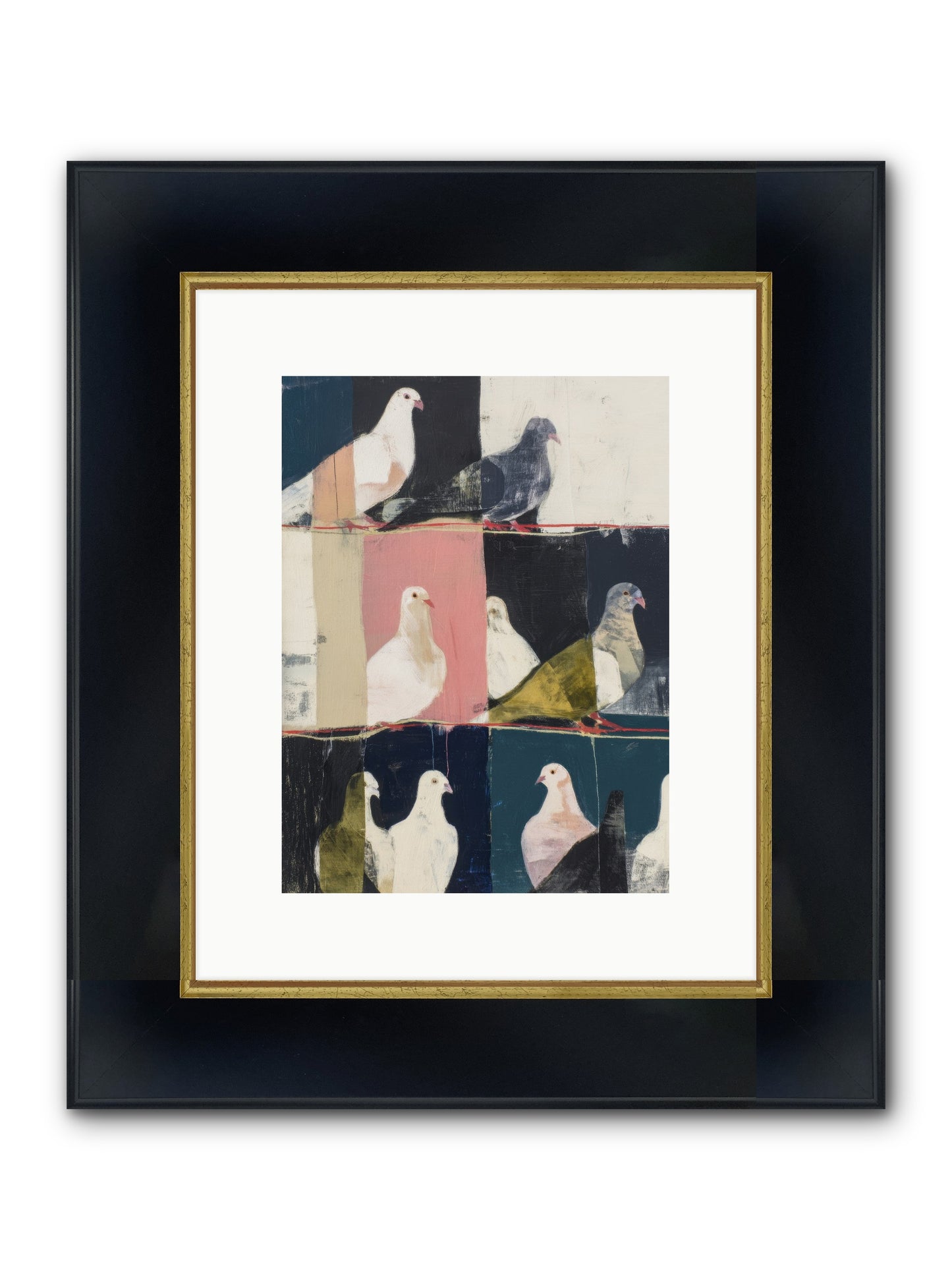 Illuminated Framed Print - Wide Black w/Gold 9x12
