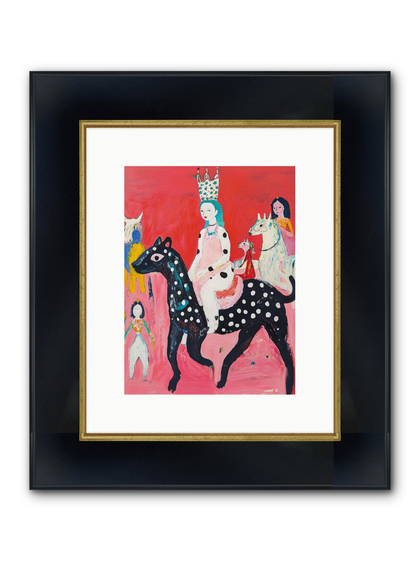 Imperial Chase Framed Print - Wide Black w/Gold 9x12