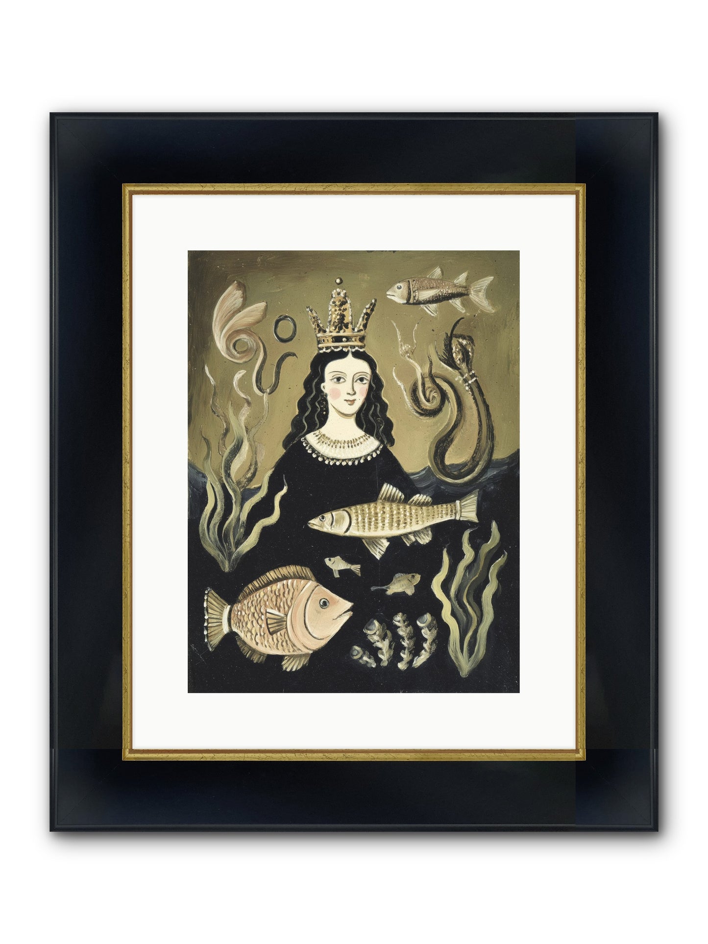 Imperial Waters Framed Print - Wide Black w/Gold 12x16