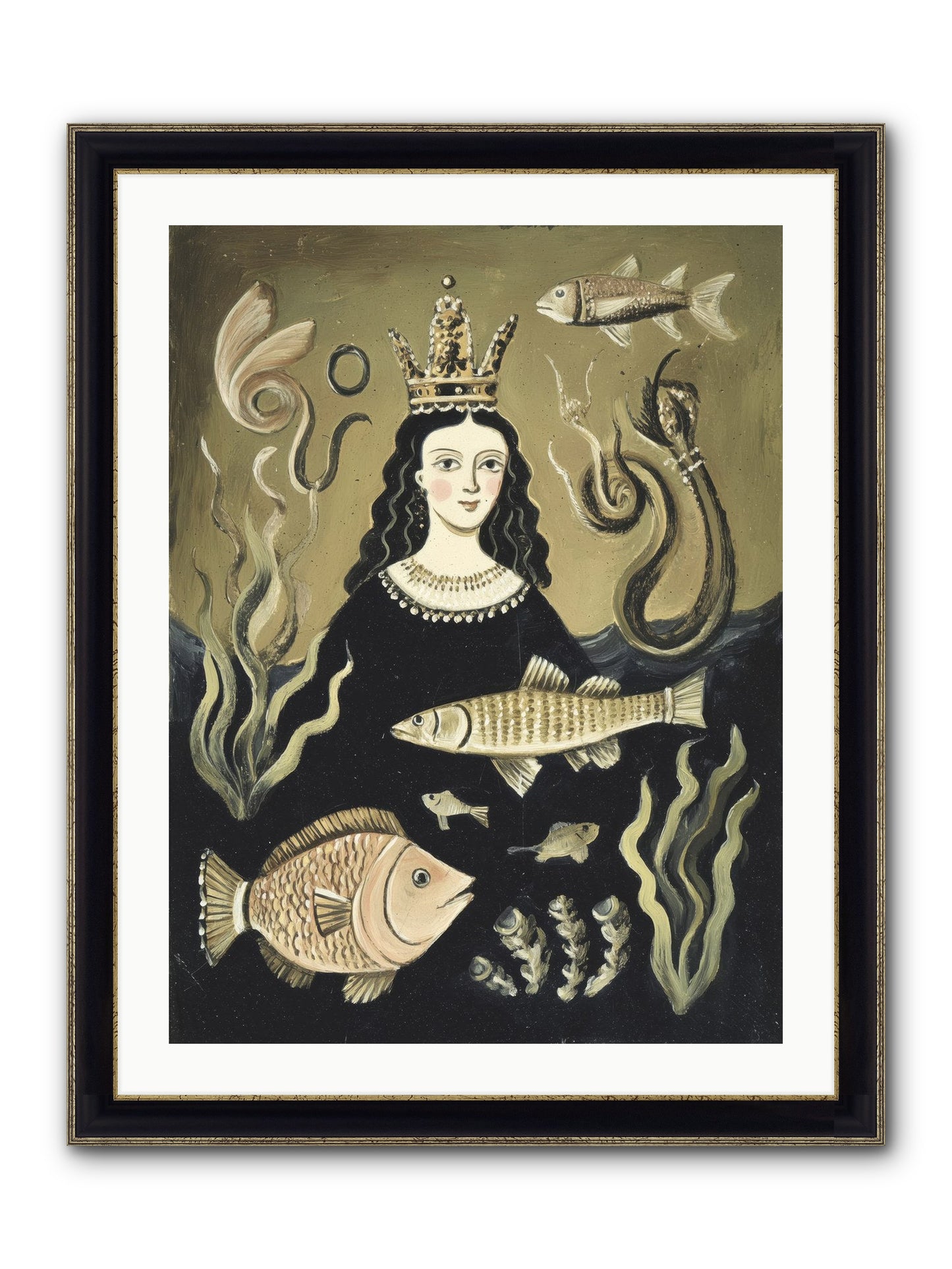 Imperial Waters Framed Print - Black & Gold 24x32