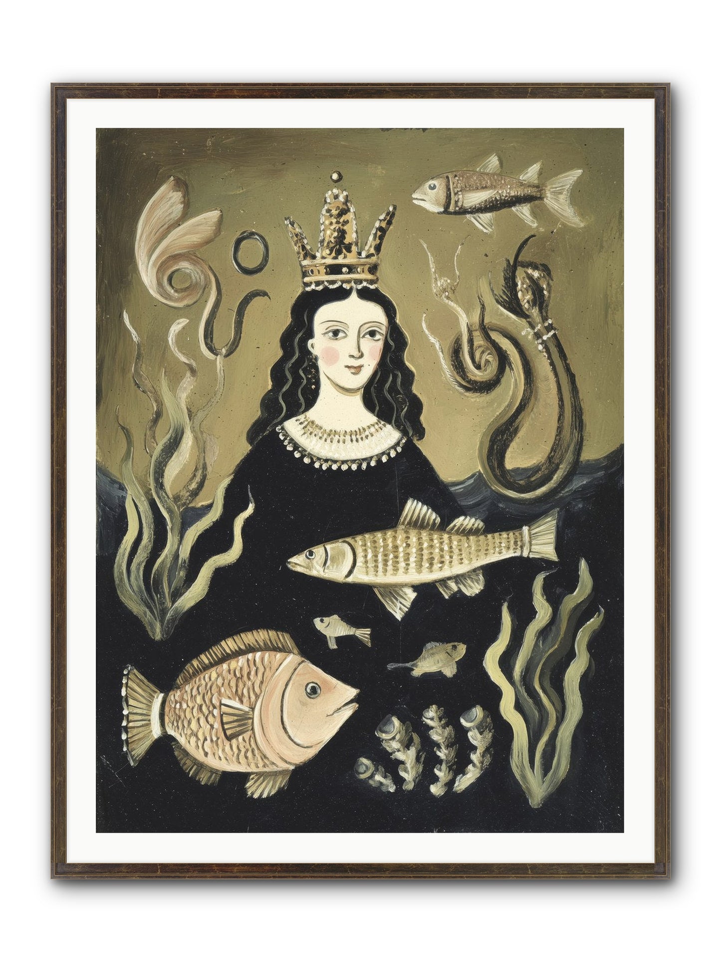 Imperial Waters Framed Print - Slimwoods Black/Gold 36x48