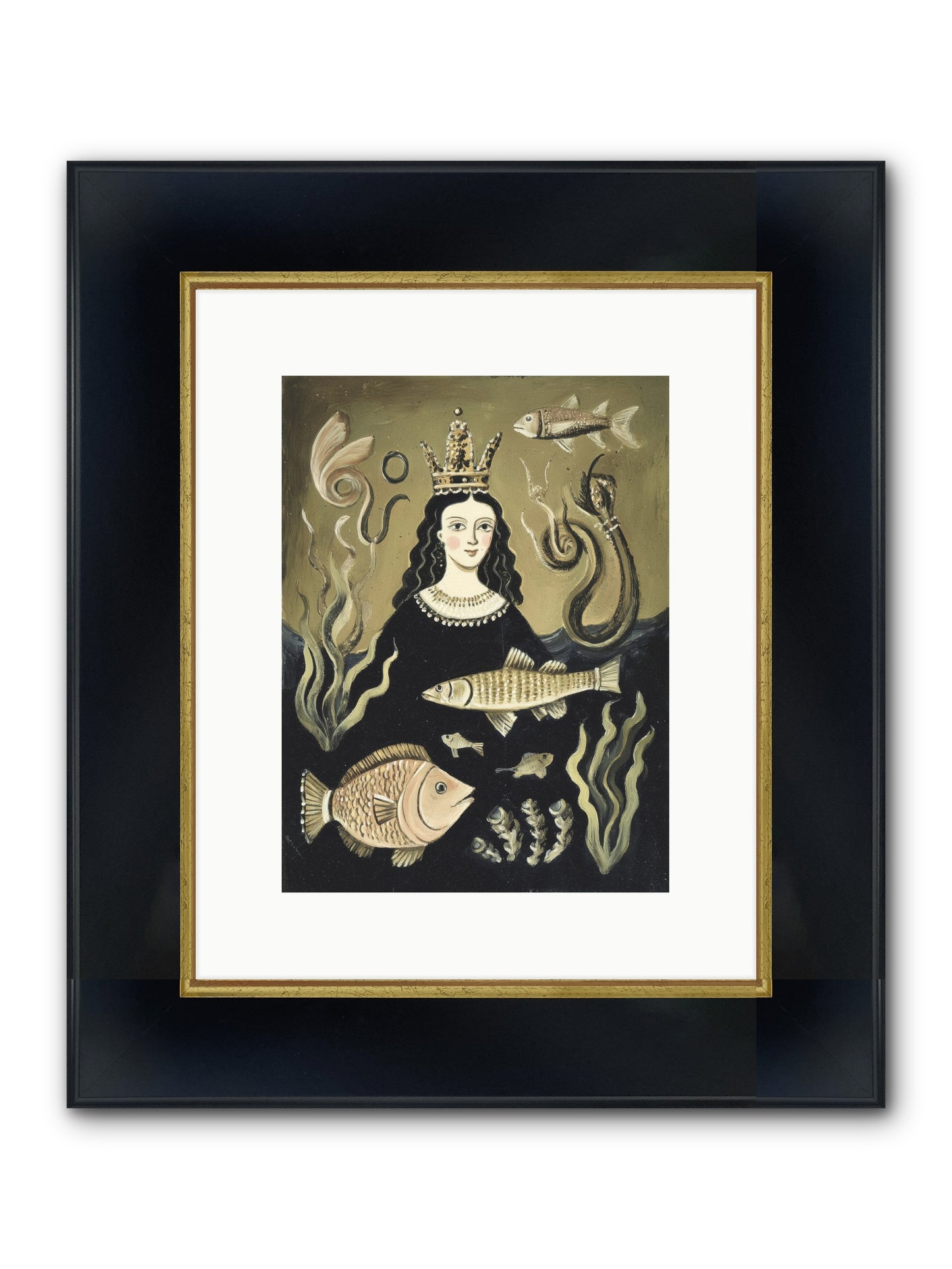 Imperial Waters Framed Print - Wide Black w/Gold 9x12