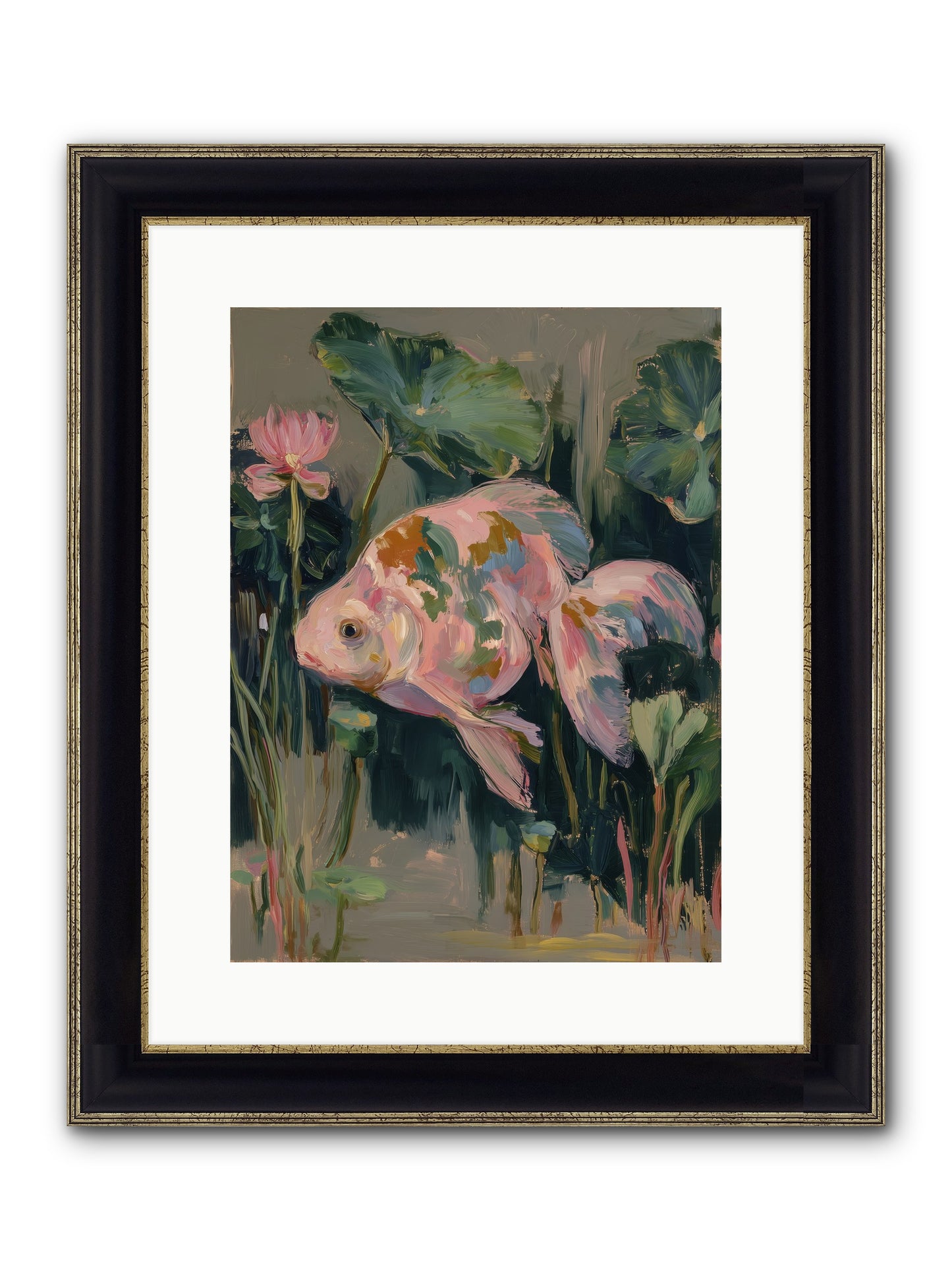 Impossible Beauty Framed Print - Black & Gold 12x16