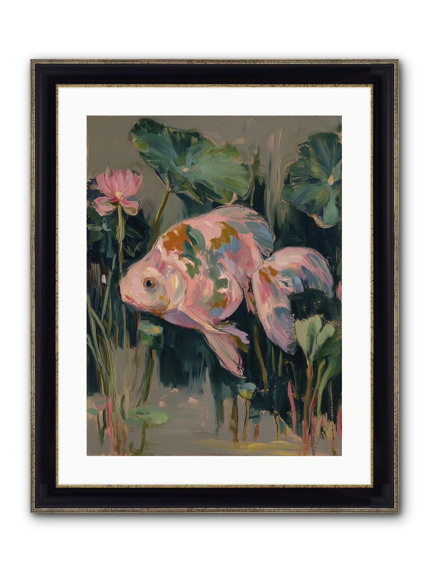 Impossible Beauty Framed Print - Black & Gold 18x24