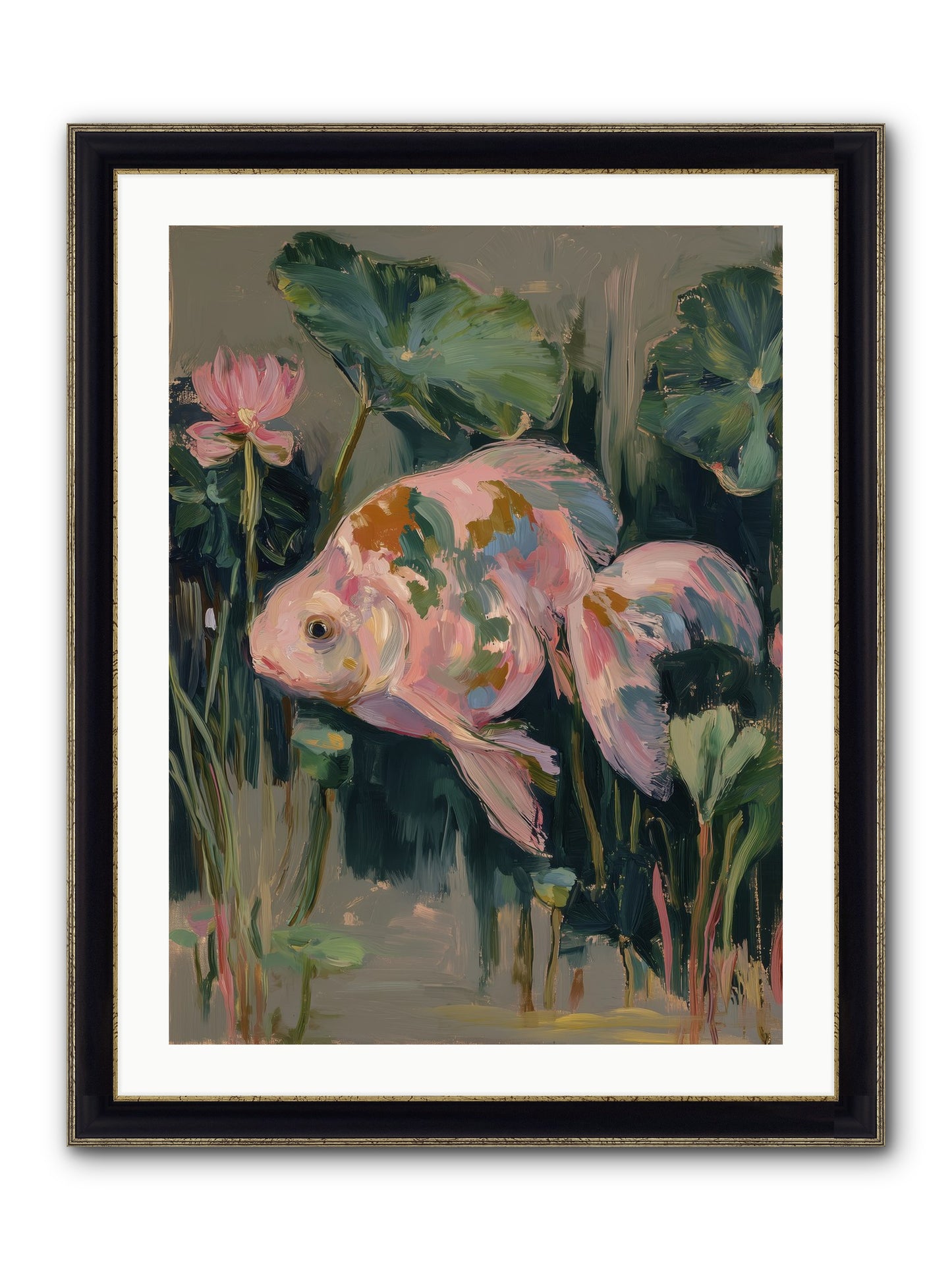 Impossible Beauty Framed Print - Black & Gold 24x32