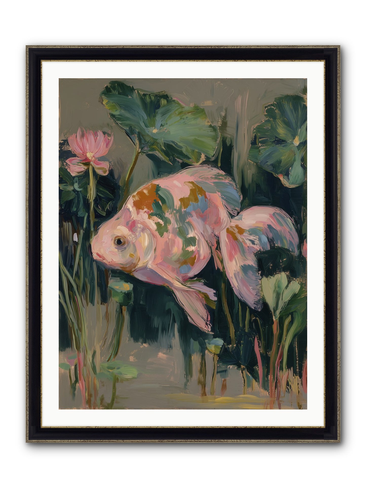 Impossible Beauty Framed Print - Black & Gold 30x40