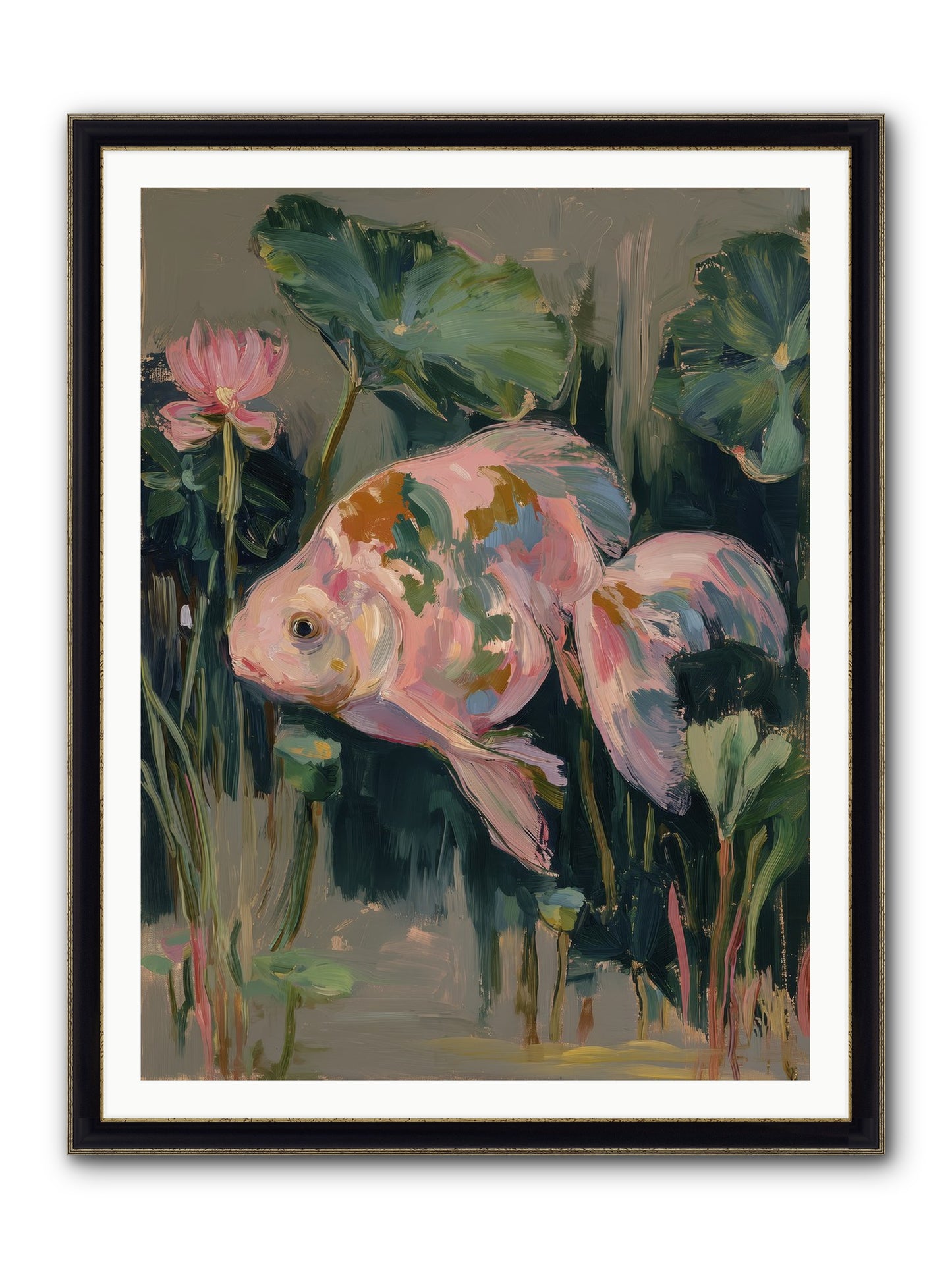 Impossible Beauty Framed Print - Black & Gold 36x48
