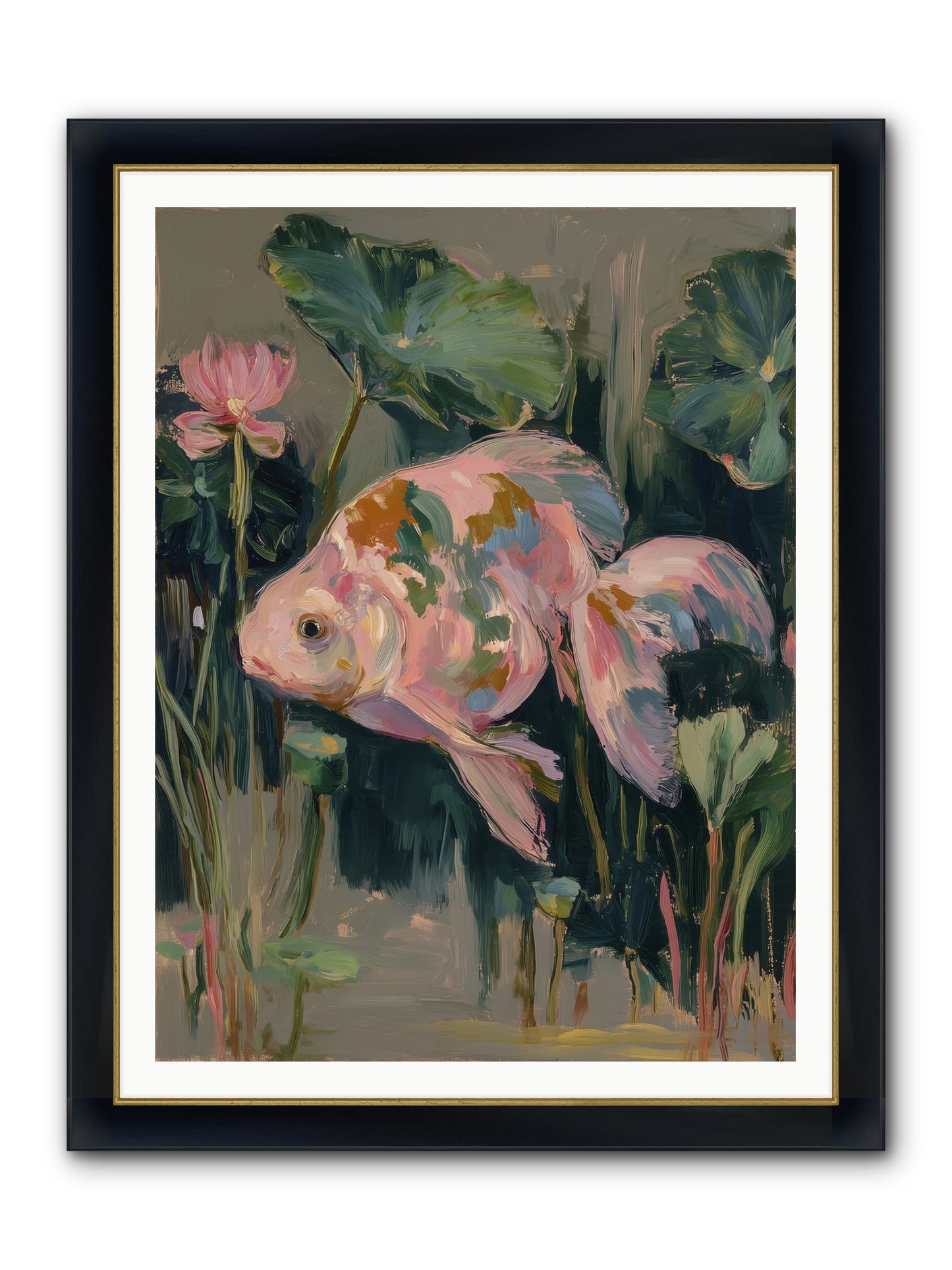 Impossible Beauty Framed Print - Wide Black w/Gold 36x48