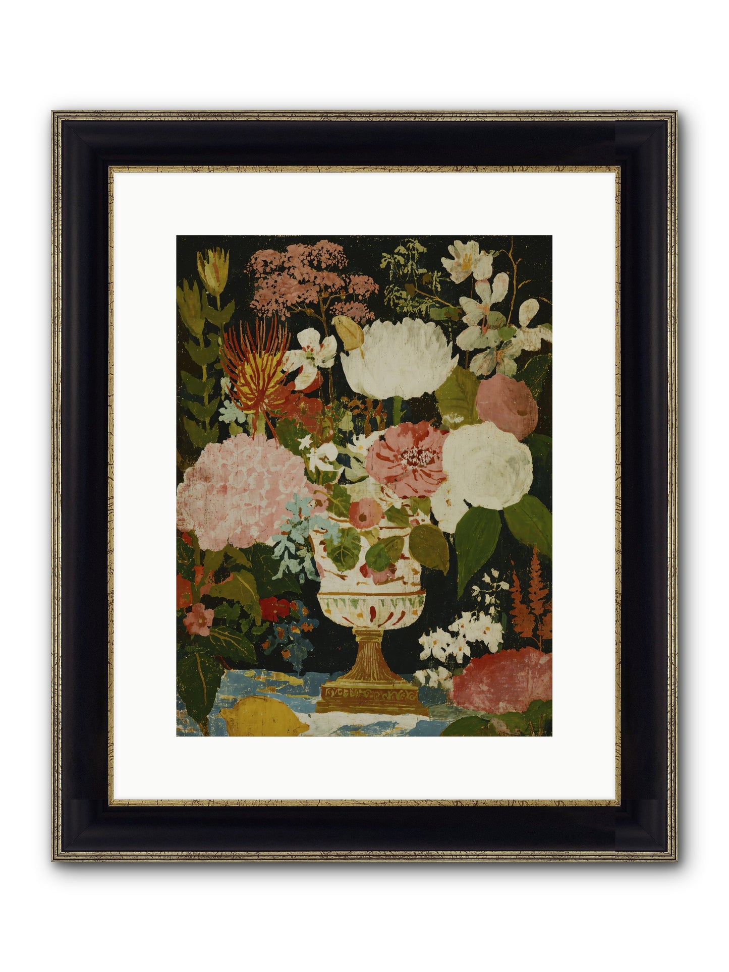 In A Word, Lovely Framed Print - Black & Gold 12x16