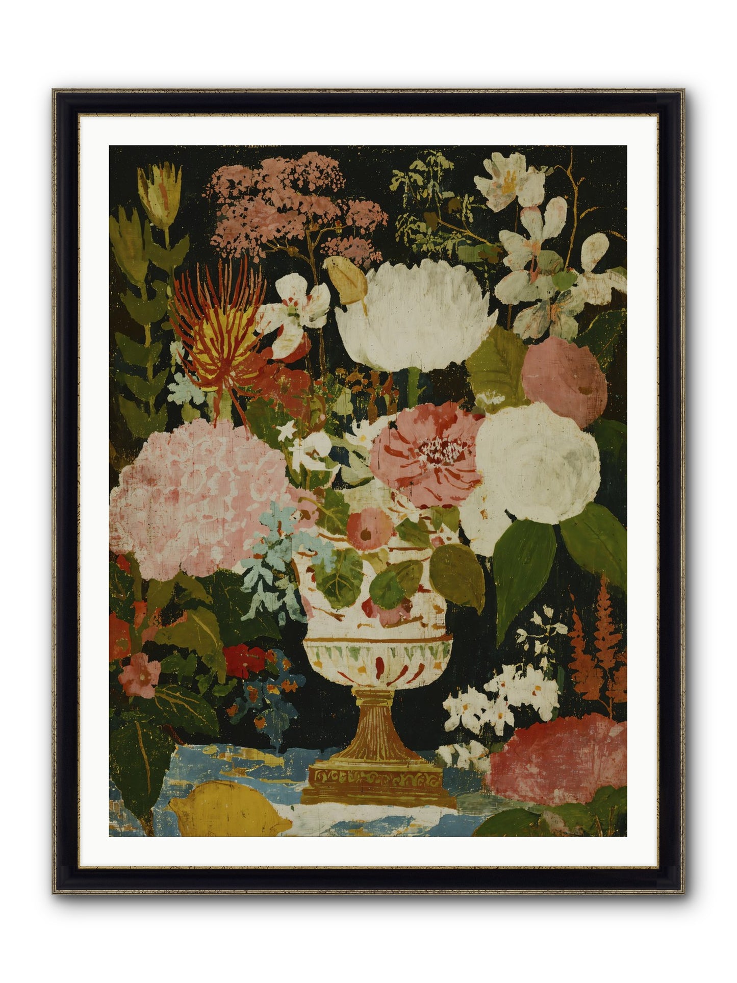 In A Word, Lovely Framed Print - Black & Gold 36x48