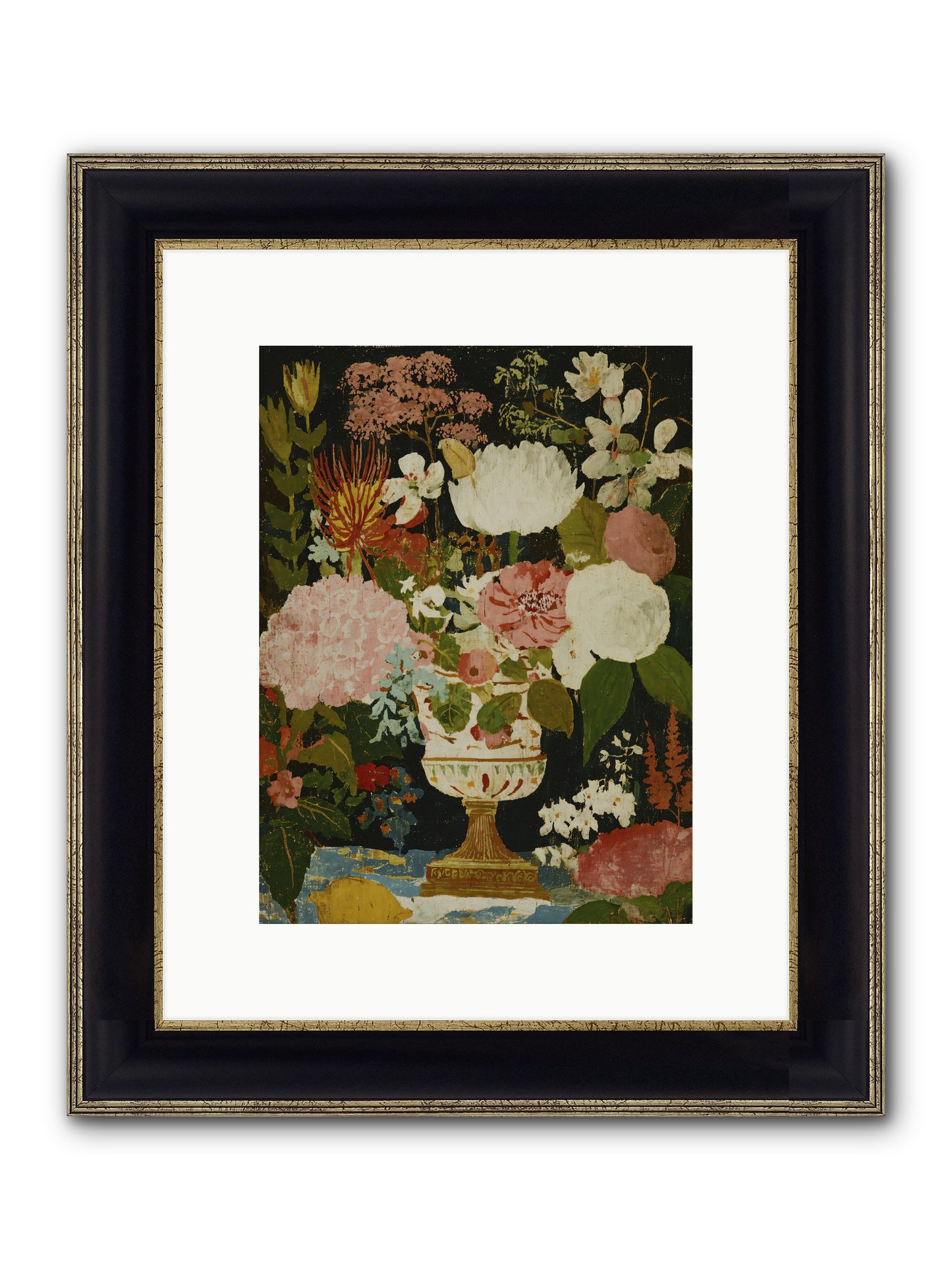 In A Word, Lovely Framed Print - Black & Gold 9x12