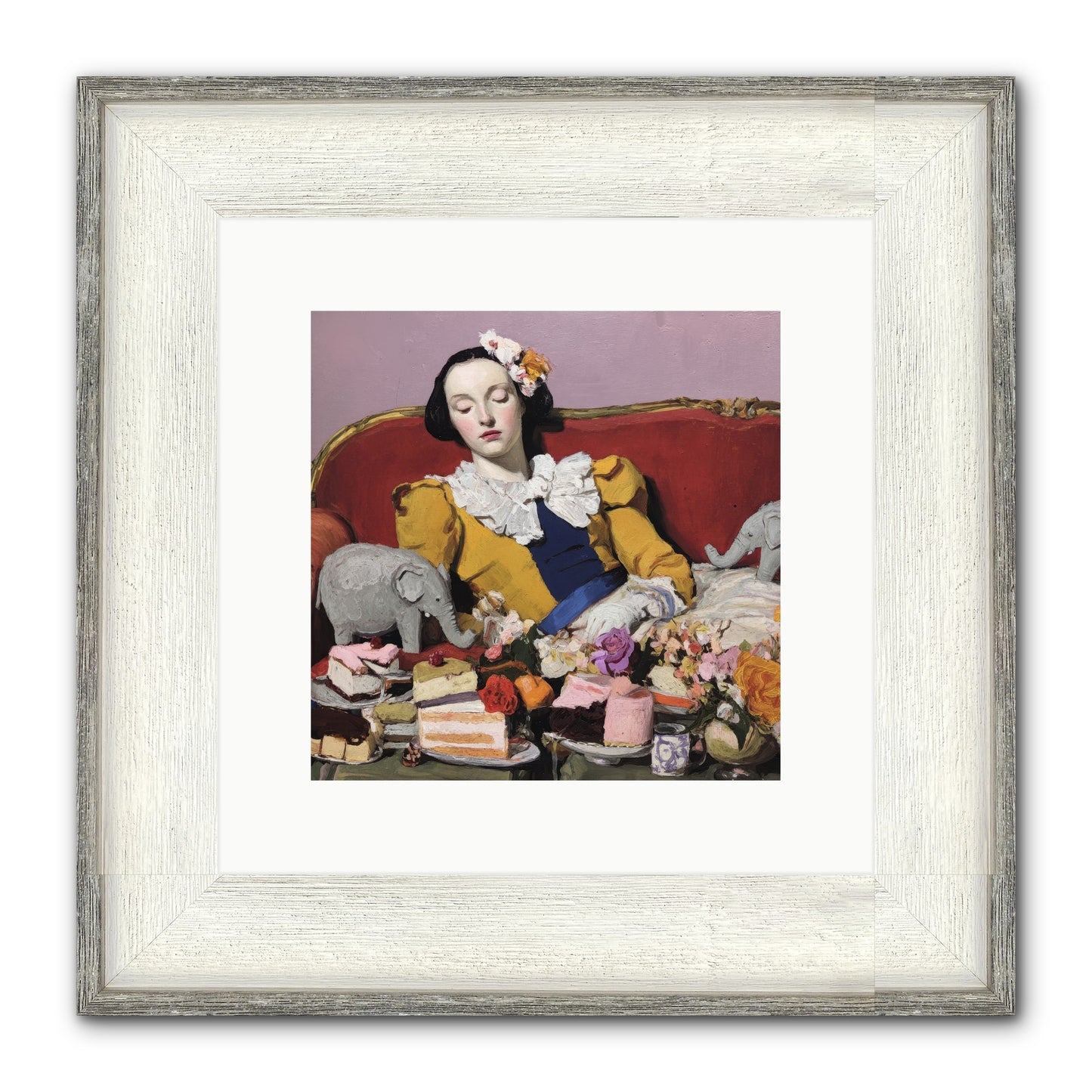 In Corners of Remembering Framed Print - Driftwood White 10x10