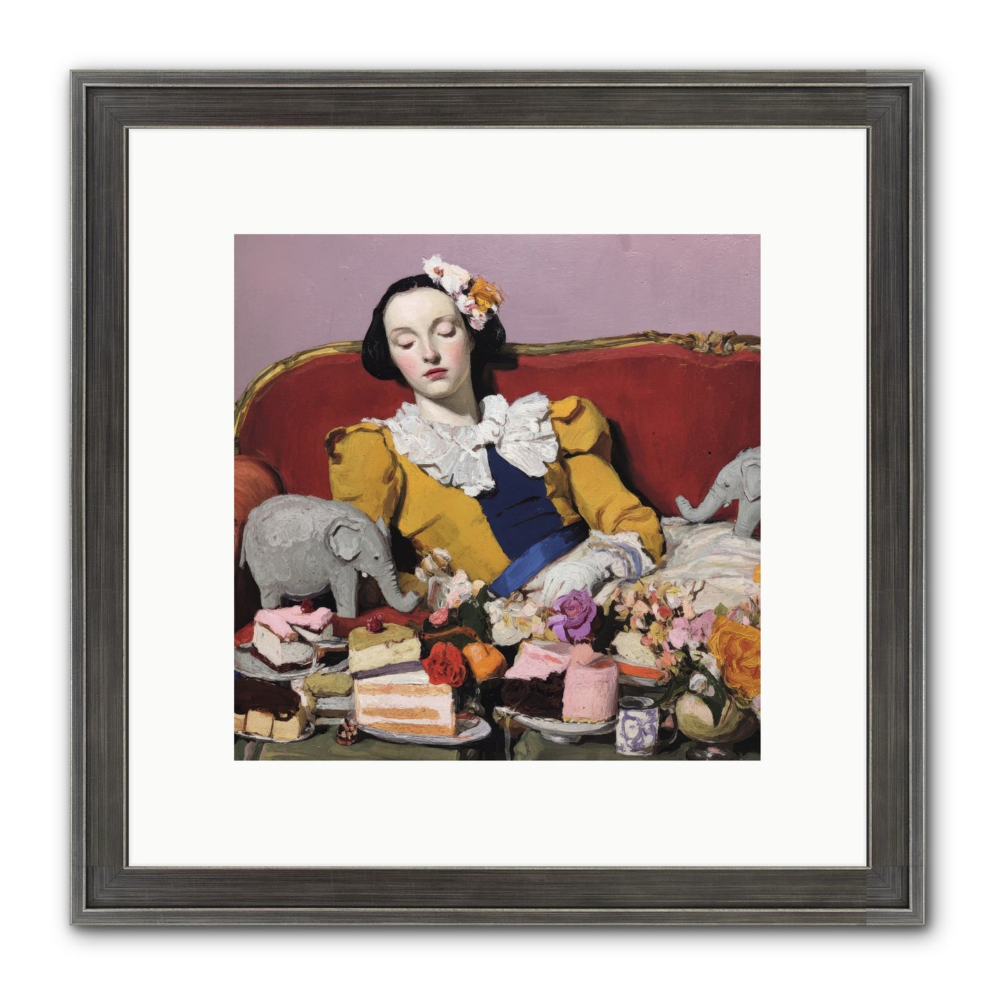 In Corners of Remembering Framed Print - Slimwoods Black/Silver 10x10