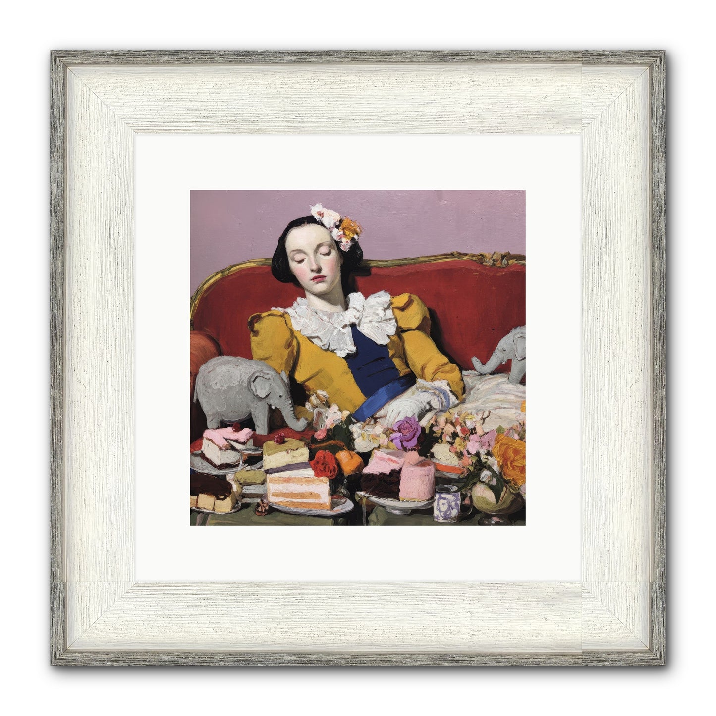 In Corners of Remembering Framed Print - Driftwood White 12x12