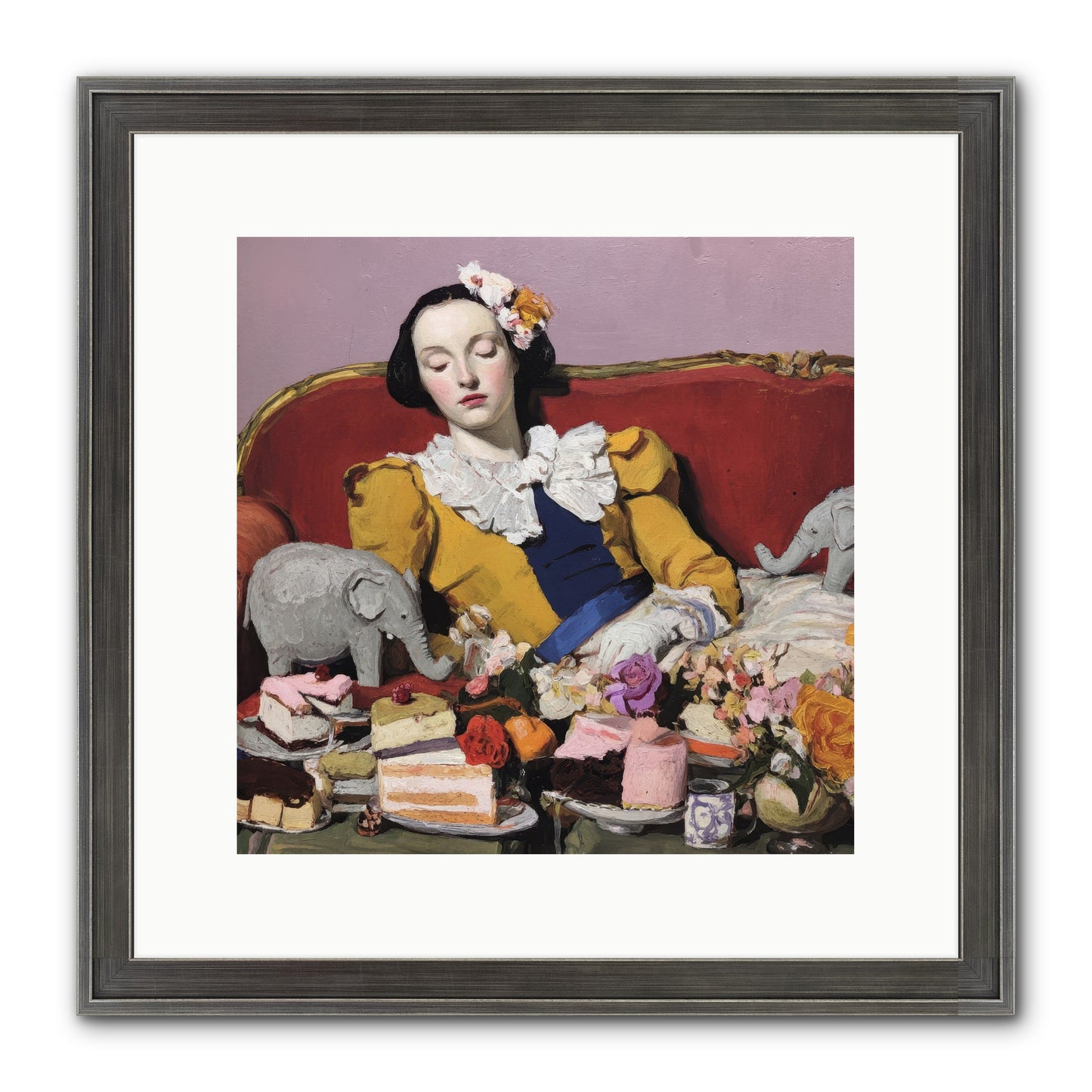 In Corners of Remembering Framed Print - Slimwoods Black/Silver 12x12