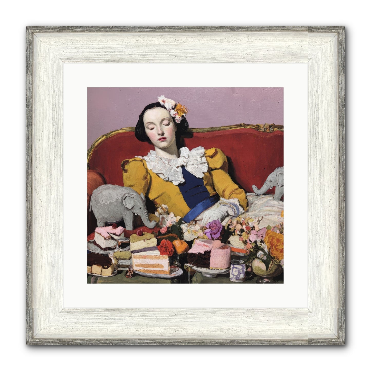 In Corners of Remembering Framed Print - Driftwood White 16x16