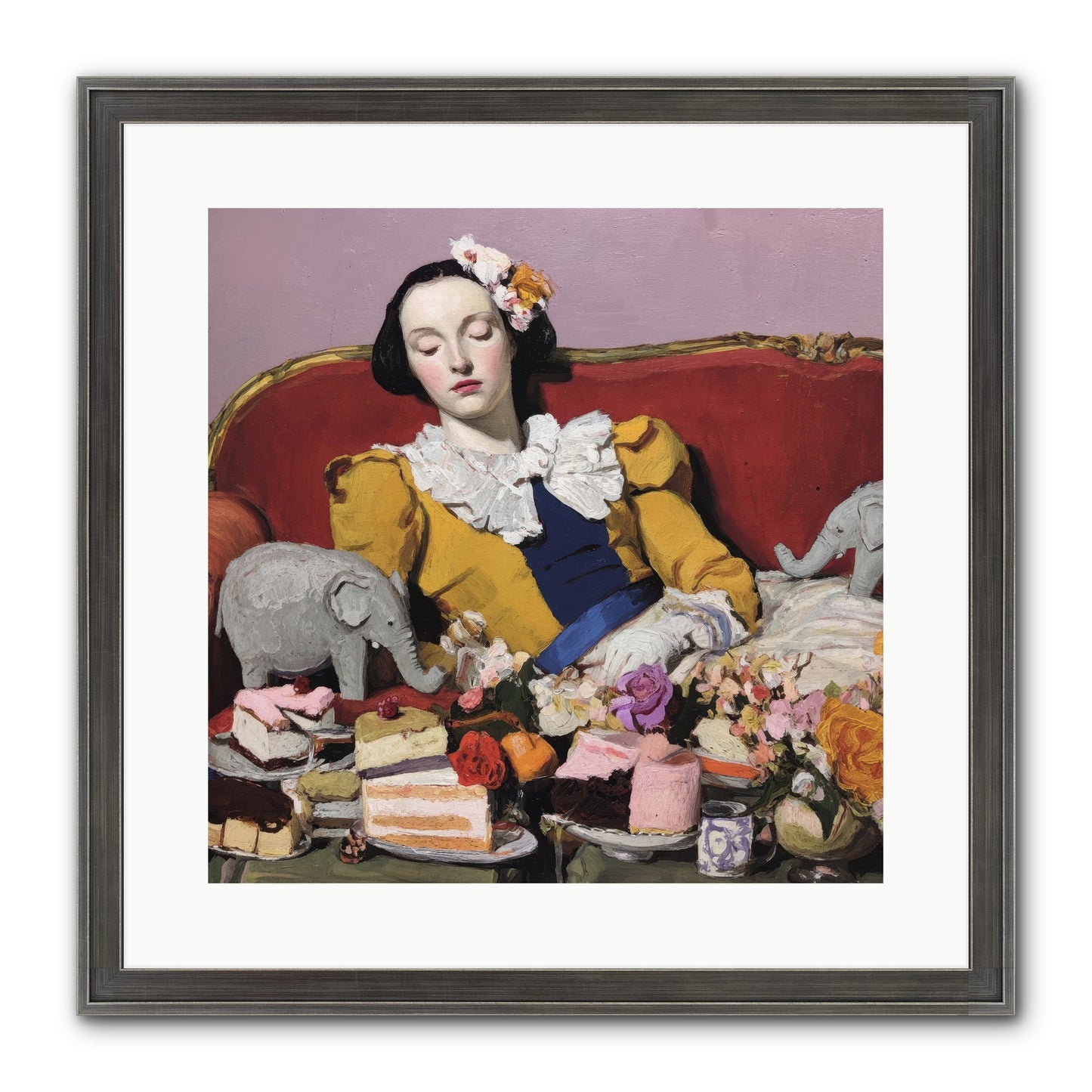 In Corners of Remembering Framed Print - Slimwoods Black/Silver 16x16