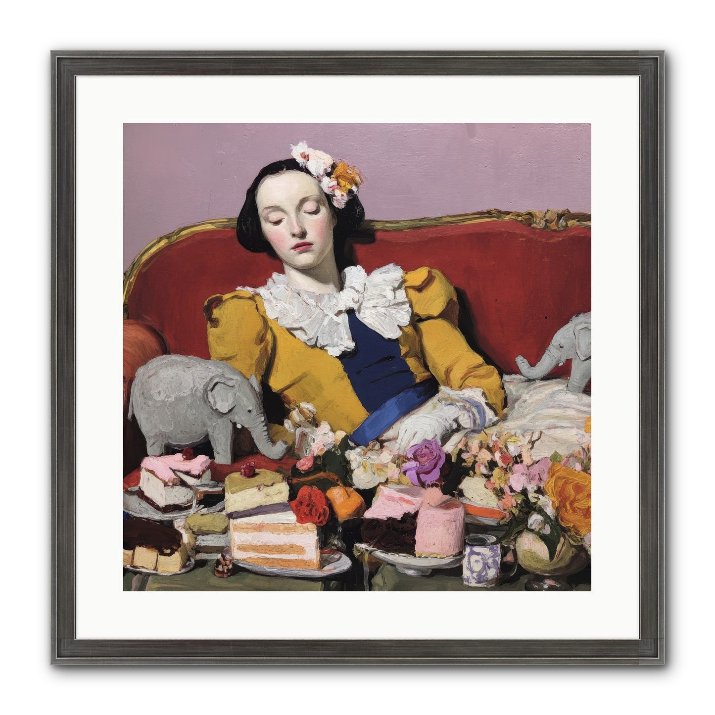 In Corners of Remembering Framed Print - Slimwoods Black/Silver 20x20