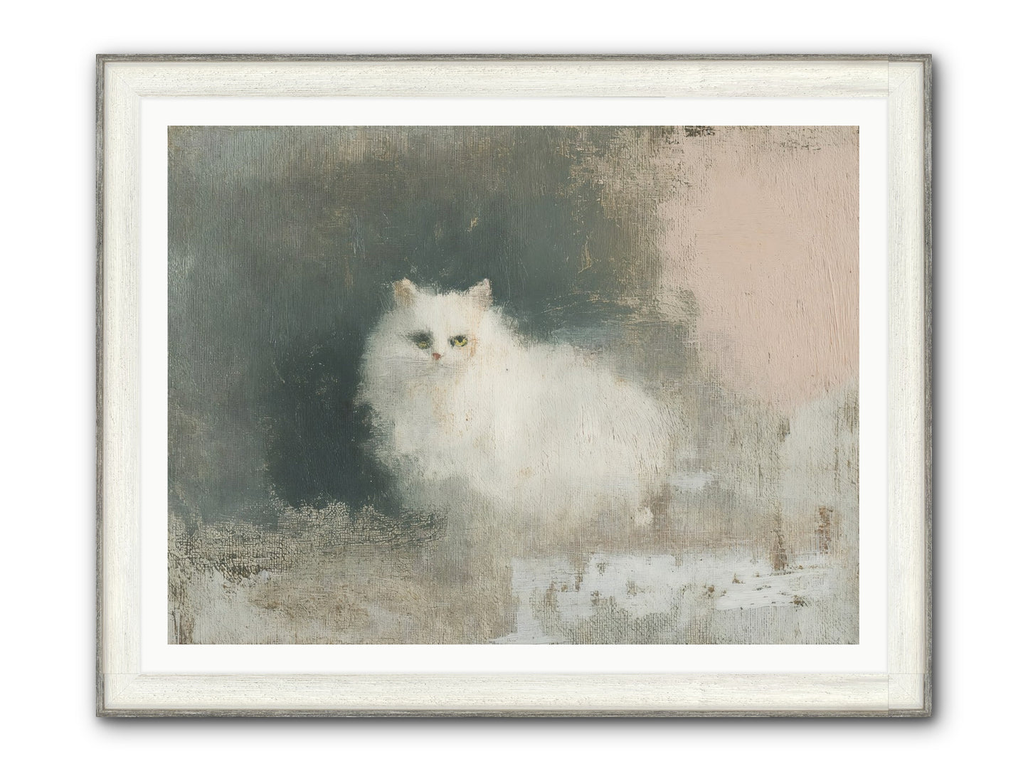 In Due Time Framed Print - Driftwood White 48x36