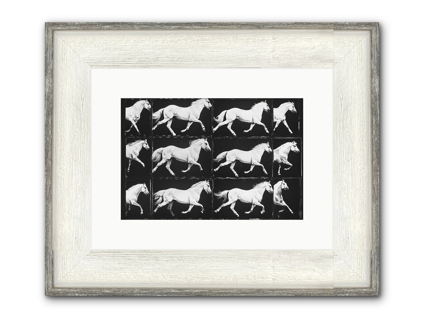 In Motion Framed Print - Driftwood White 12x8