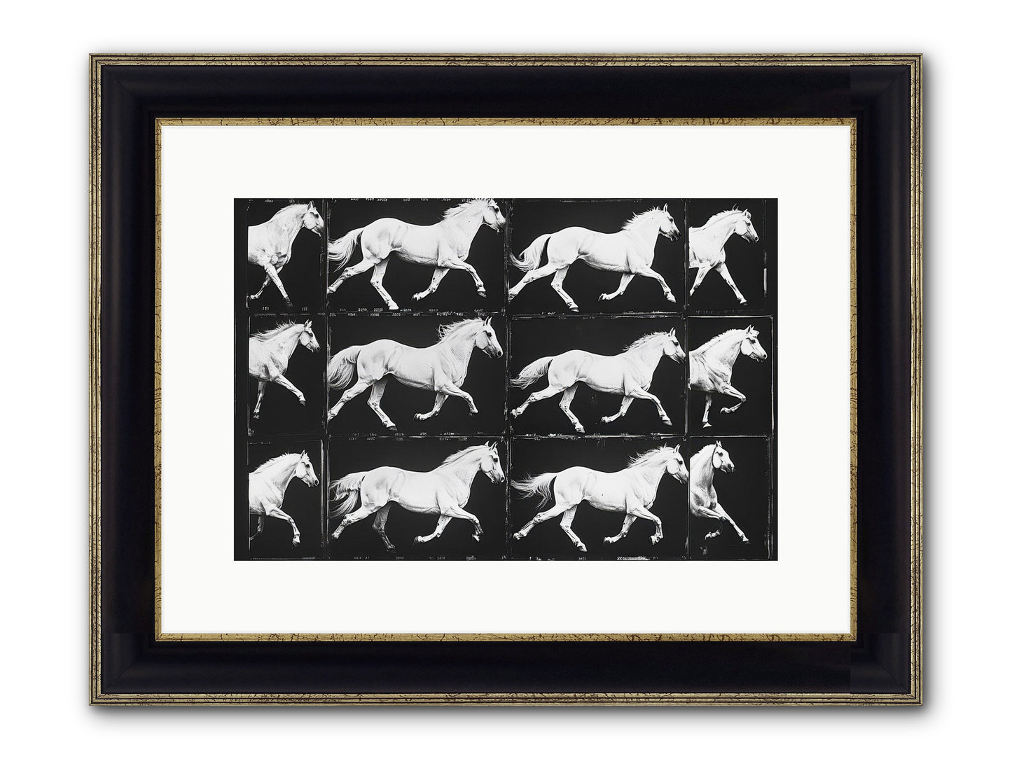 In Motion Framed Print - Black & Gold 15x10
