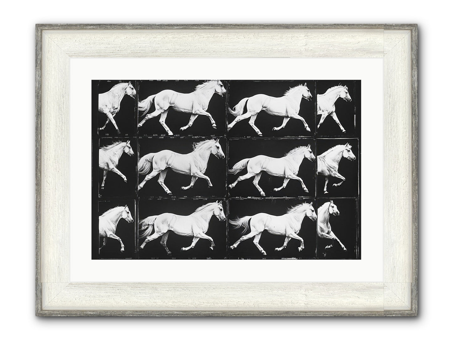 In Motion Framed Print - Driftwood White 24x16
