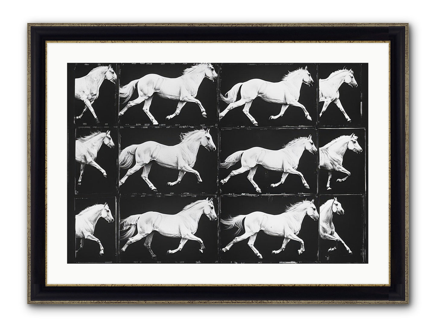 In Motion Framed Print - Black & Gold 30x20