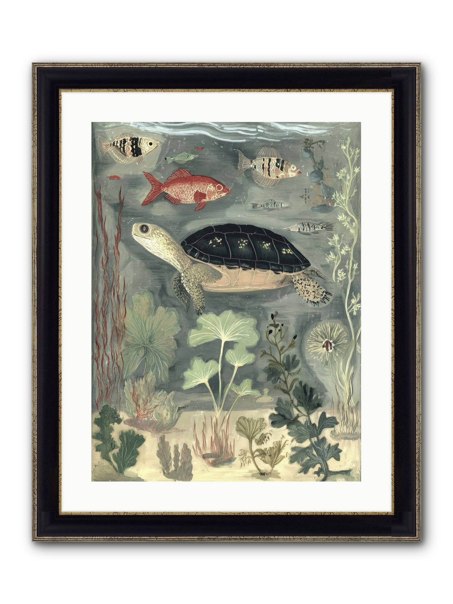 In Nature's Crown Framed Print - Black & Gold 18x24