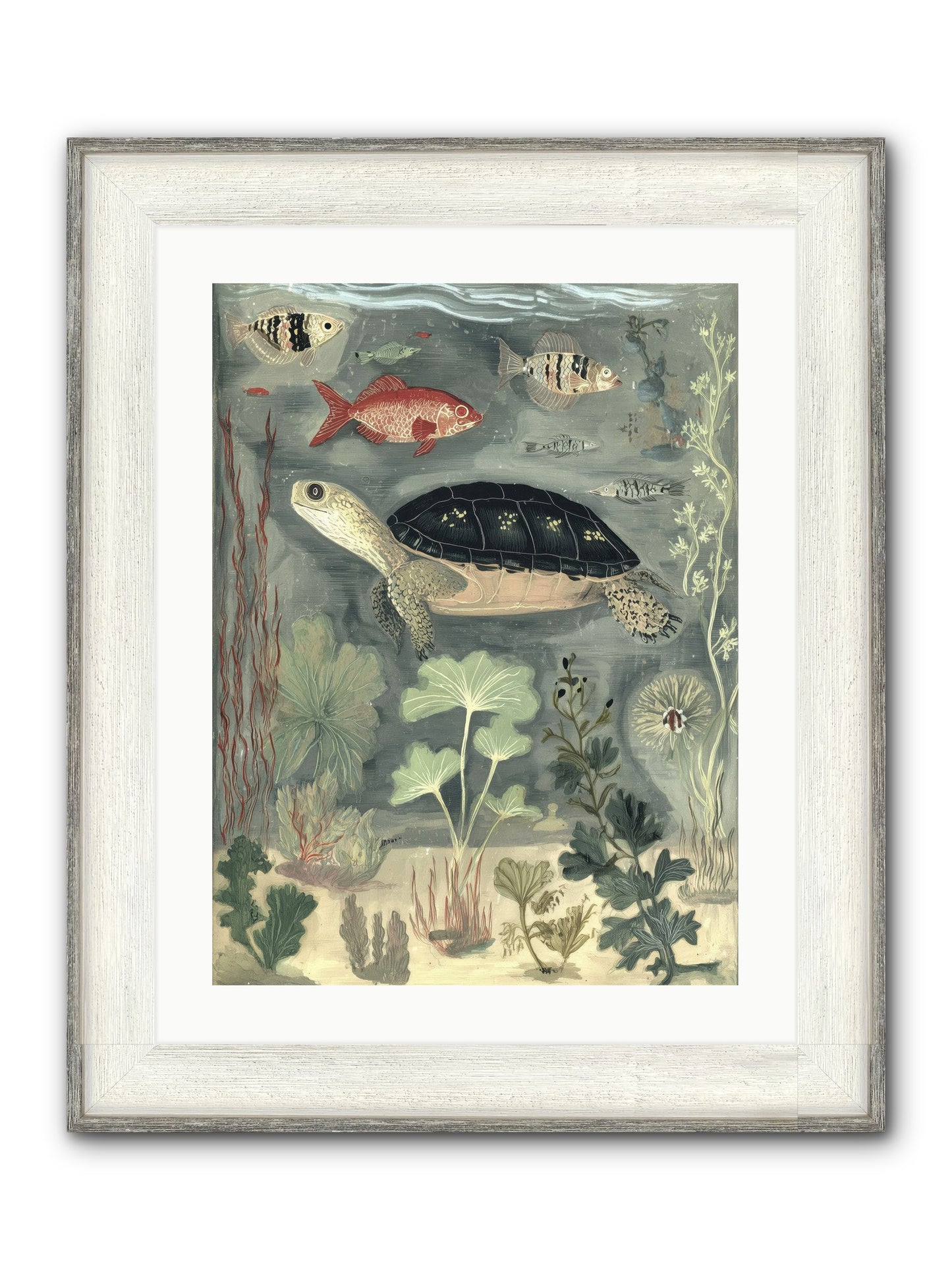 In Nature's Crown Framed Print - Driftwood White 18x24