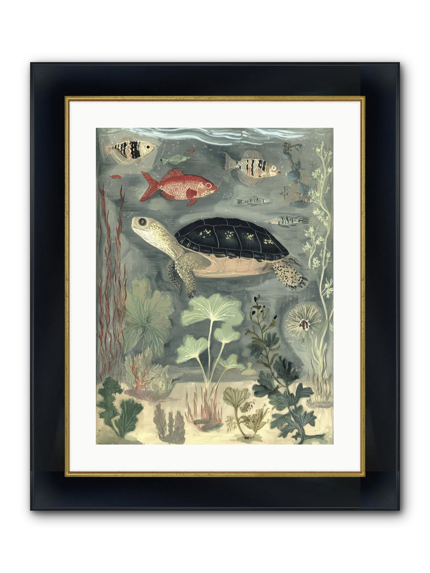 In Nature's Crown Framed Print - Wide Black w/Gold 18x24