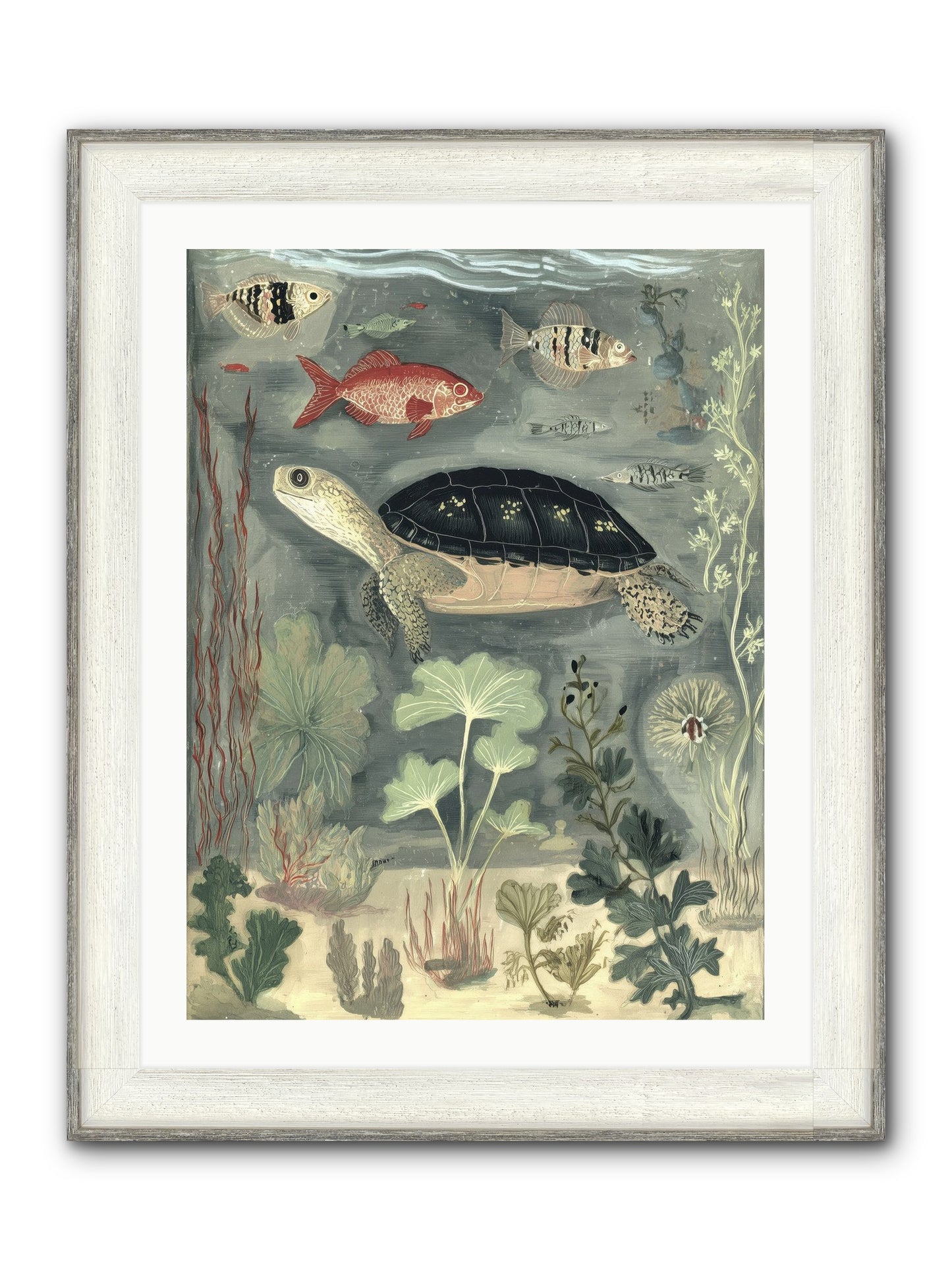 In Nature's Crown Framed Print - Driftwood White 24x32
