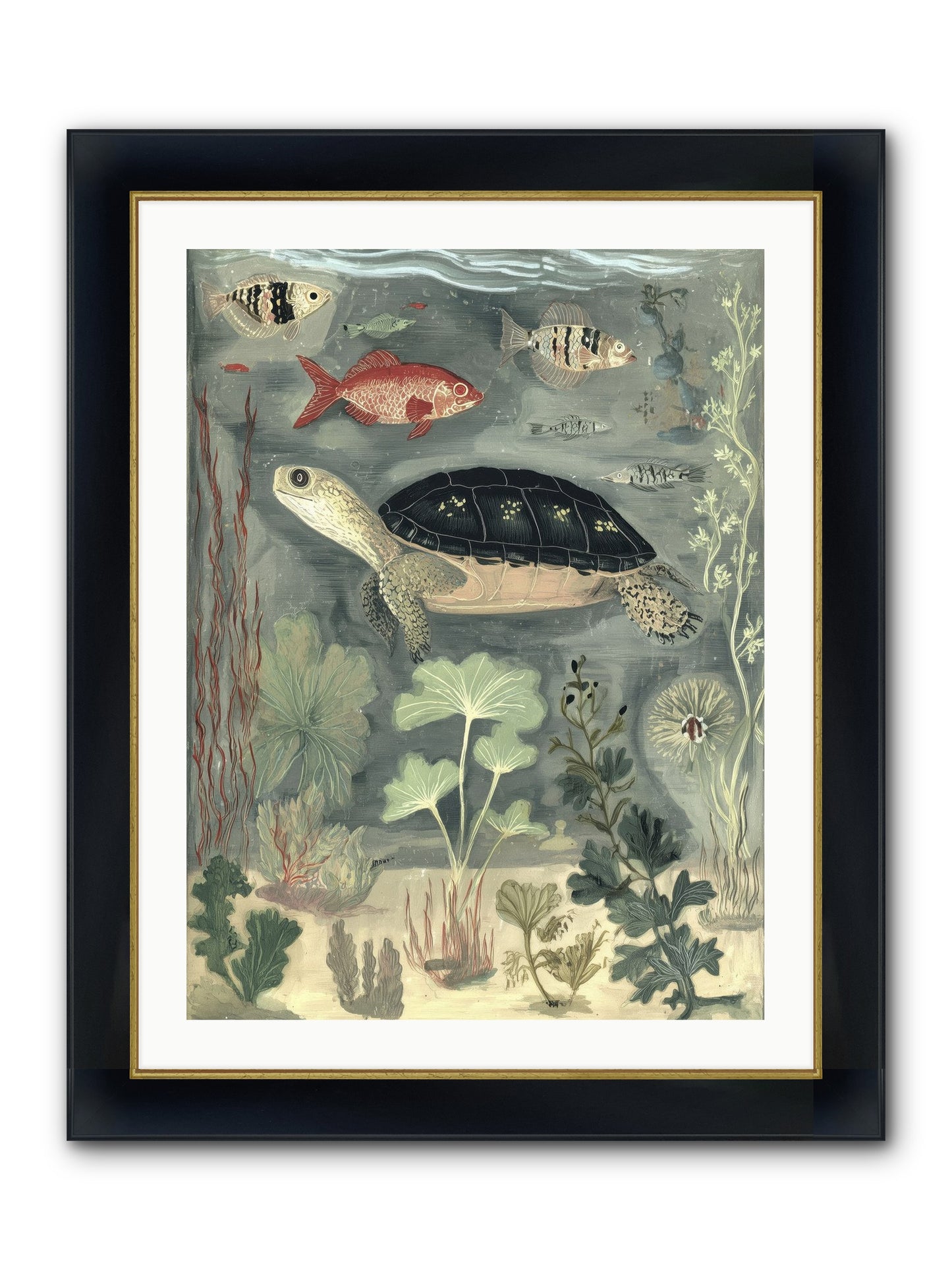 In Nature's Crown Framed Print - Wide Black w/Gold 24x32