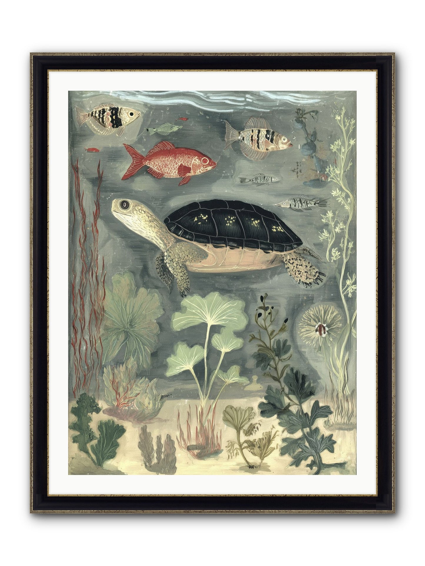 In Nature's Crown Framed Print - Black & Gold 30x40
