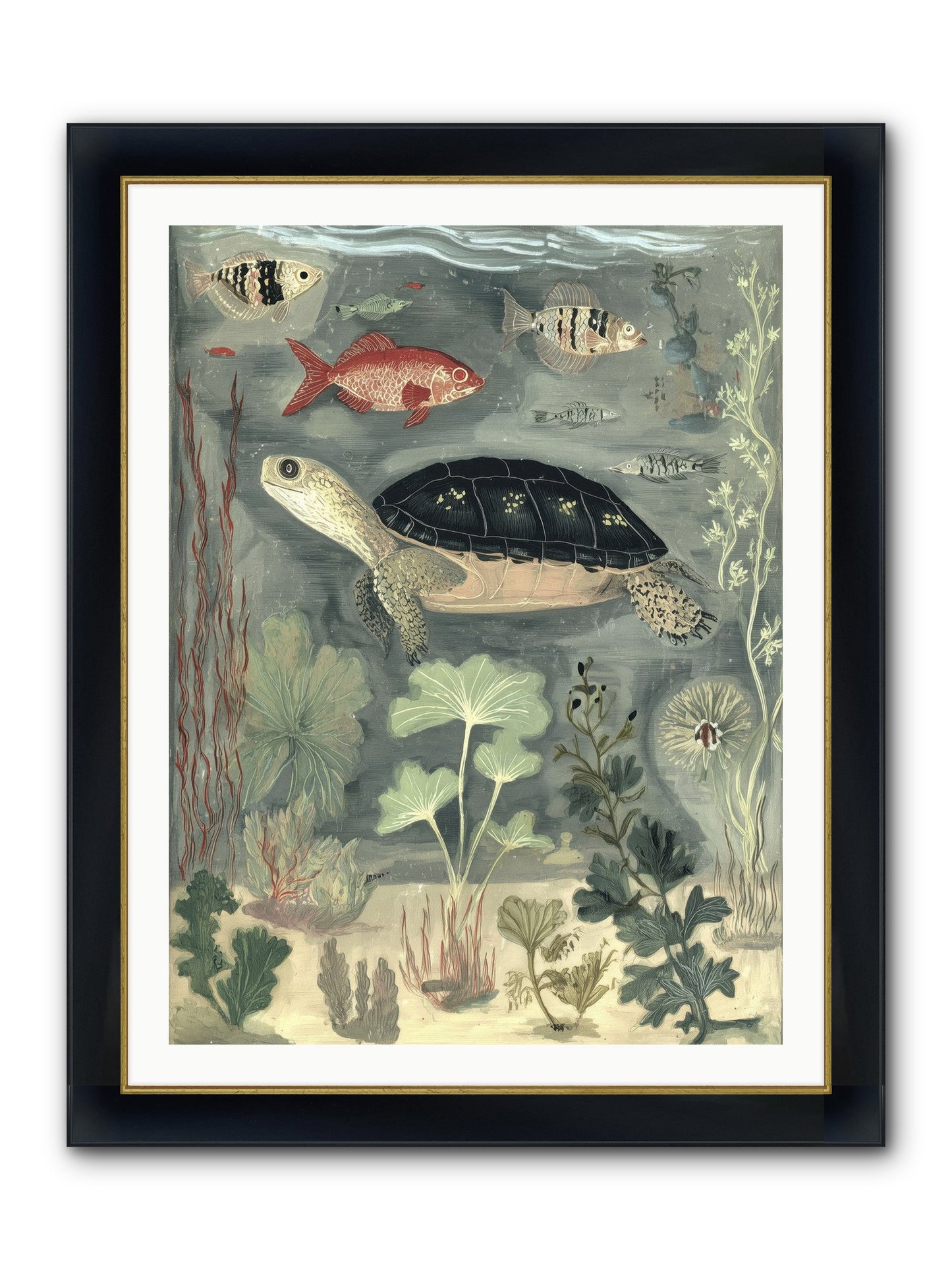 In Nature's Crown Framed Print - Wide Black w/Gold 30x40